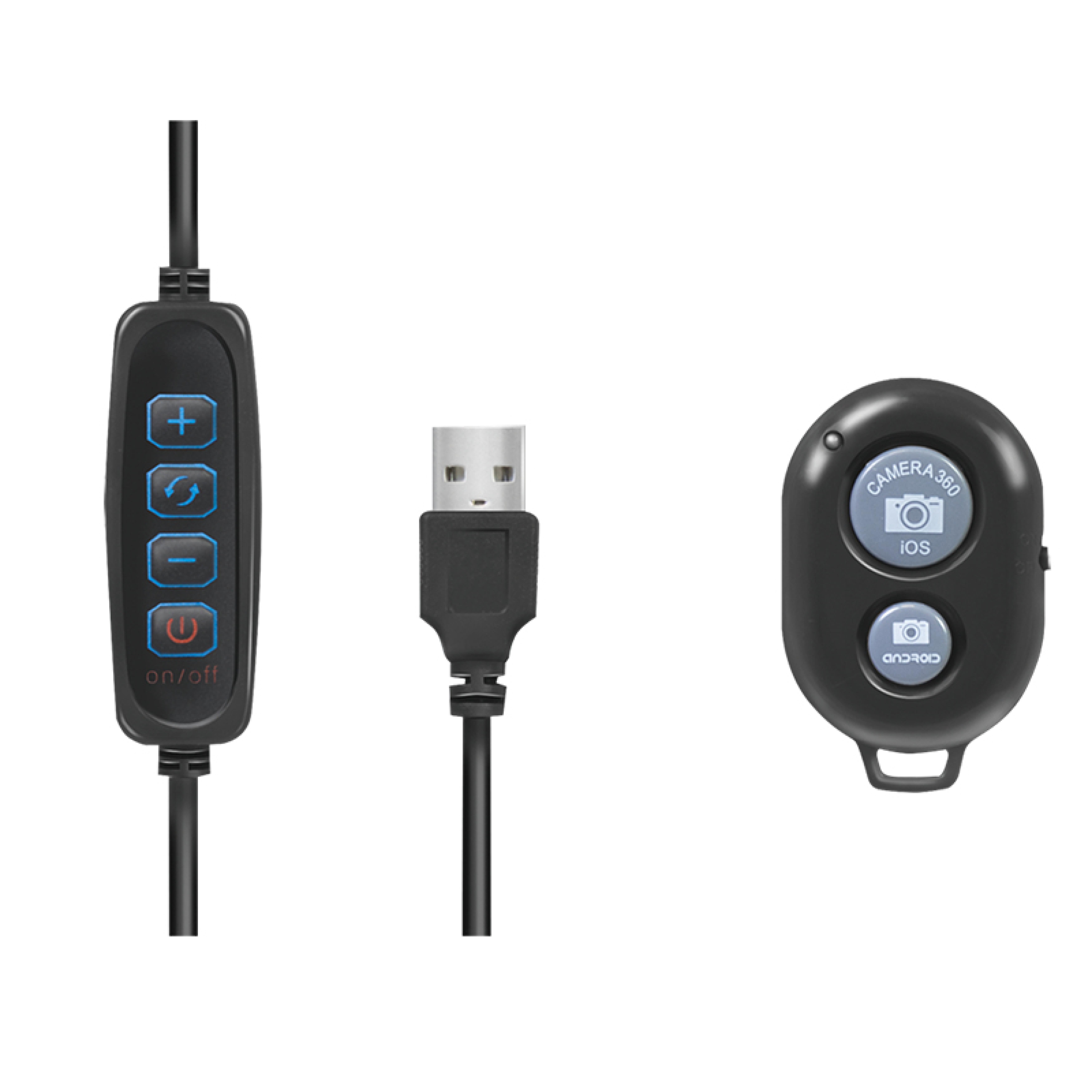 Logilink Smartphone-Ringlicht-Stativ m. Fernausloeser,DM 25cm