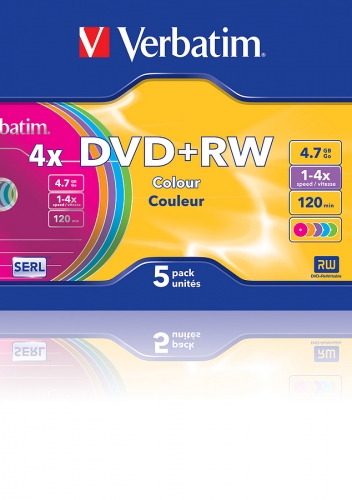 VERBATIM DVD+RW SERL 4.7GB 4x 5er SlimCase