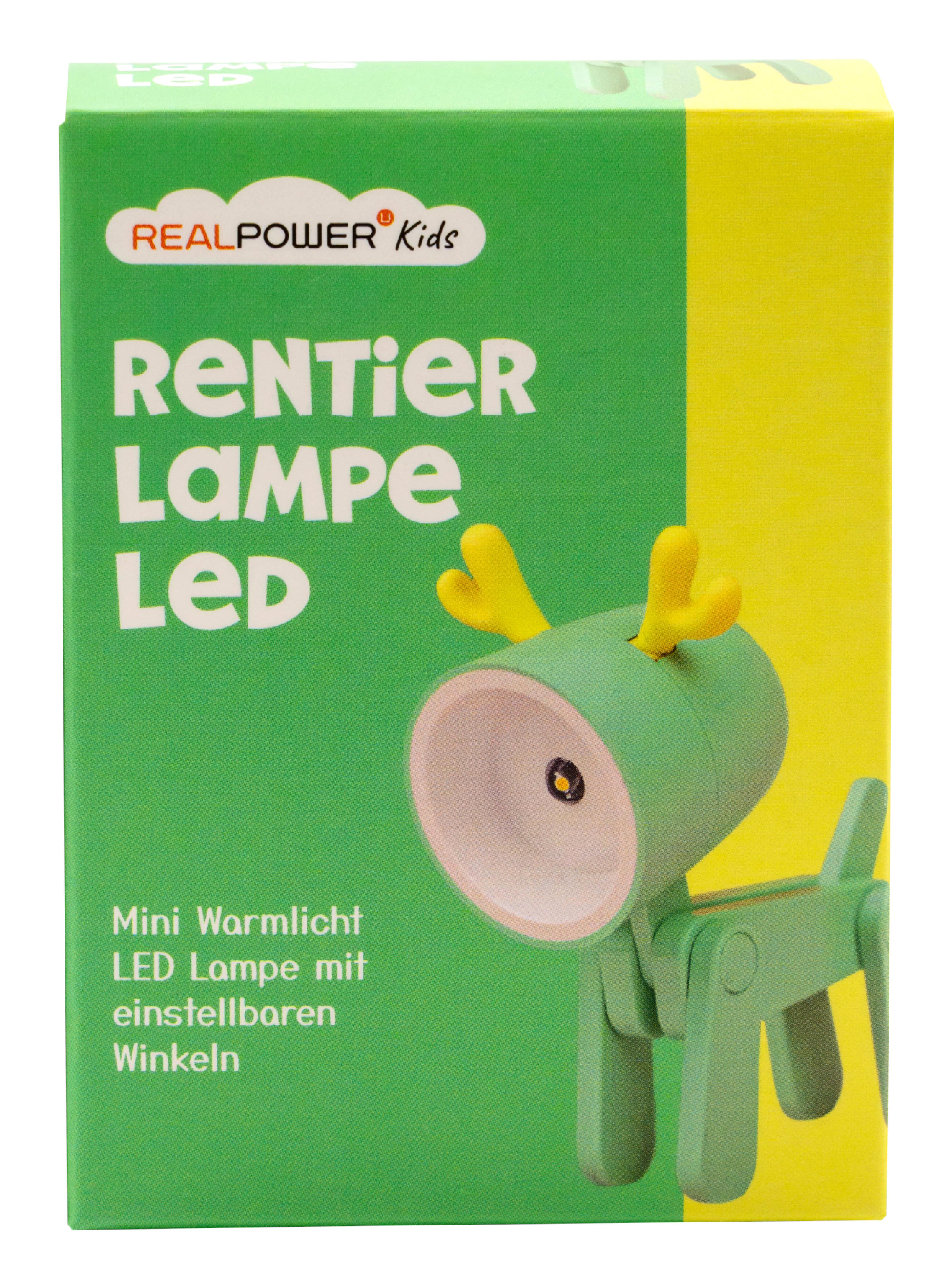 RealPower LED-Tier Taschenlampe Green Deer