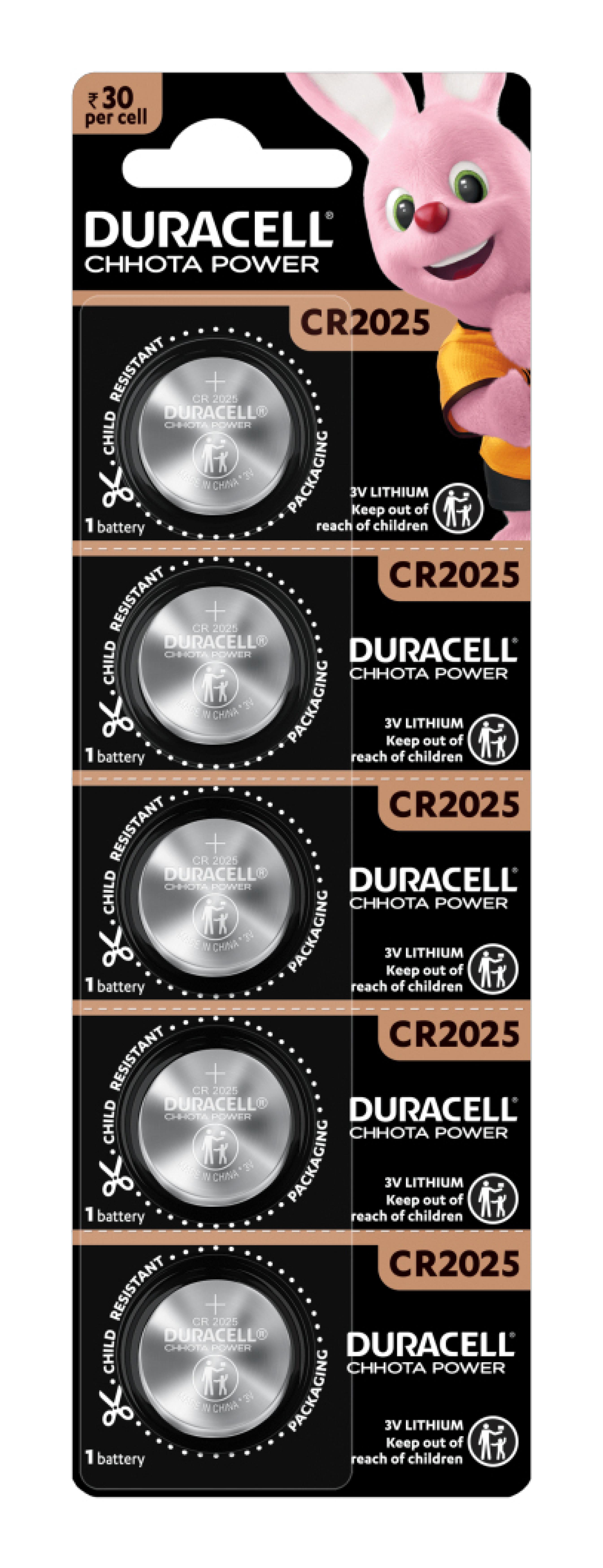 Duracell Batterie Knopfzelle CR2025 3.0V Lithium 5St.