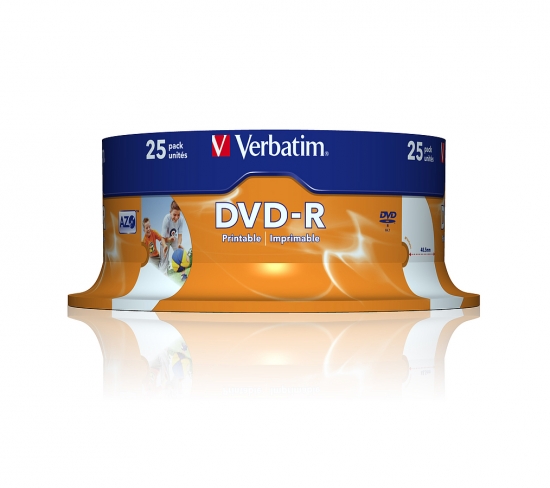 VERBATIM DVD-R AZO 4.7GB 16x 25er Spindel bedruckbar