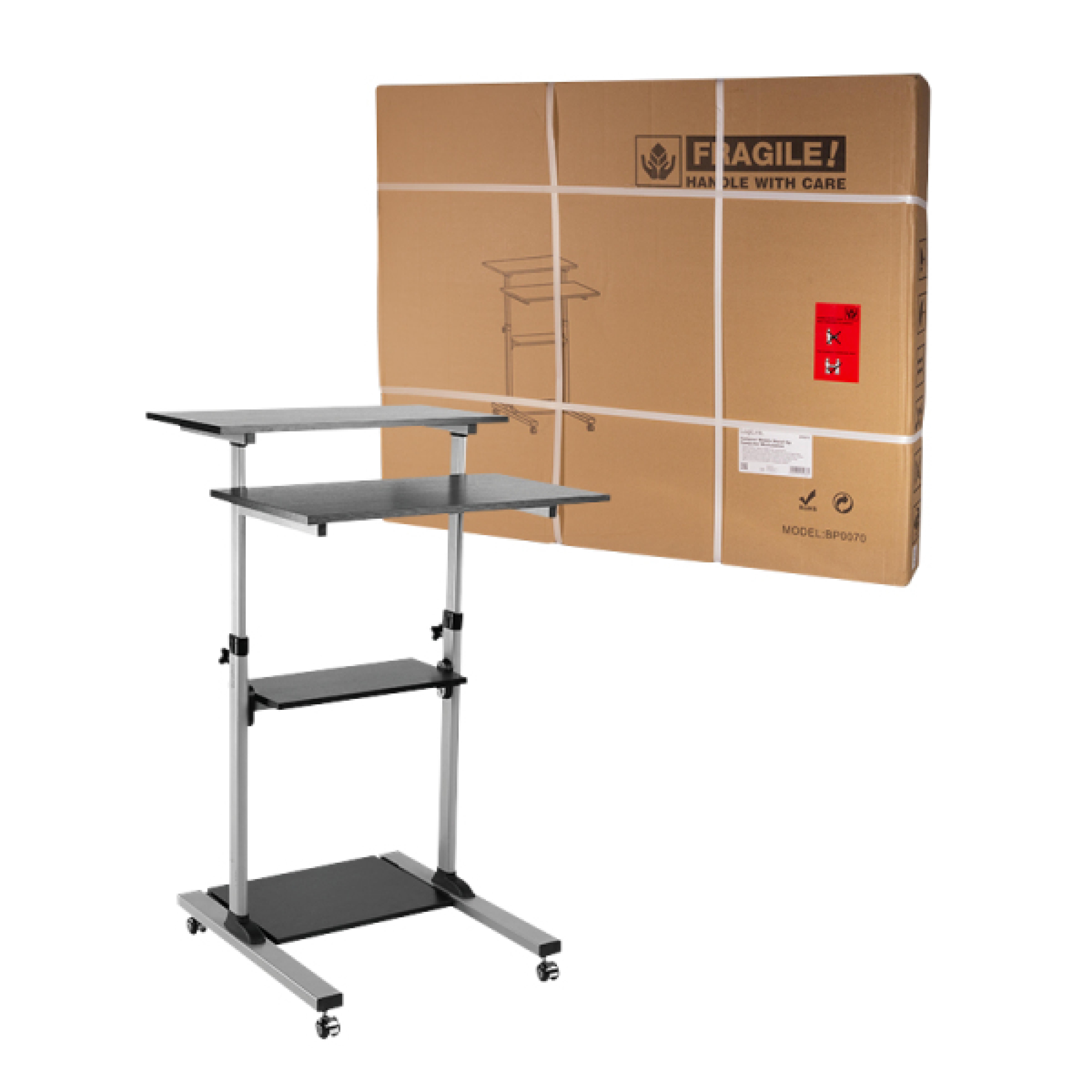 Logilink Sitz-/Steharbeitsplatz, rollbar, 60 kg max.