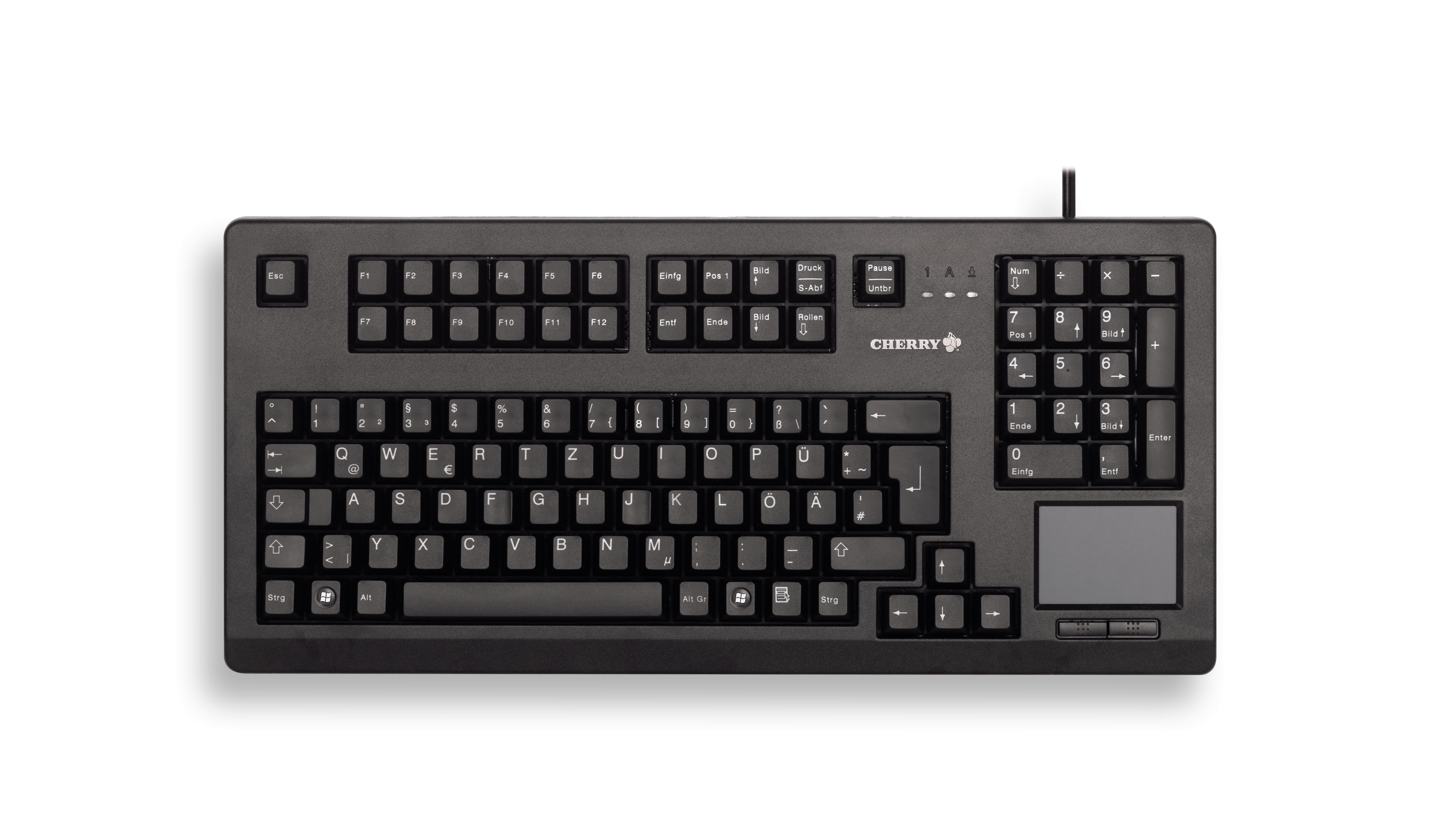 CHERRY MX11900 Tastatur Wired DE +Touchboard 1.75m schwarz