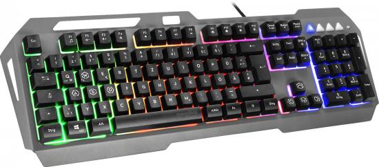 SPEEDLINK LUNERA Metal RGB Rainbow Gaming Keyboard, black - DE layout