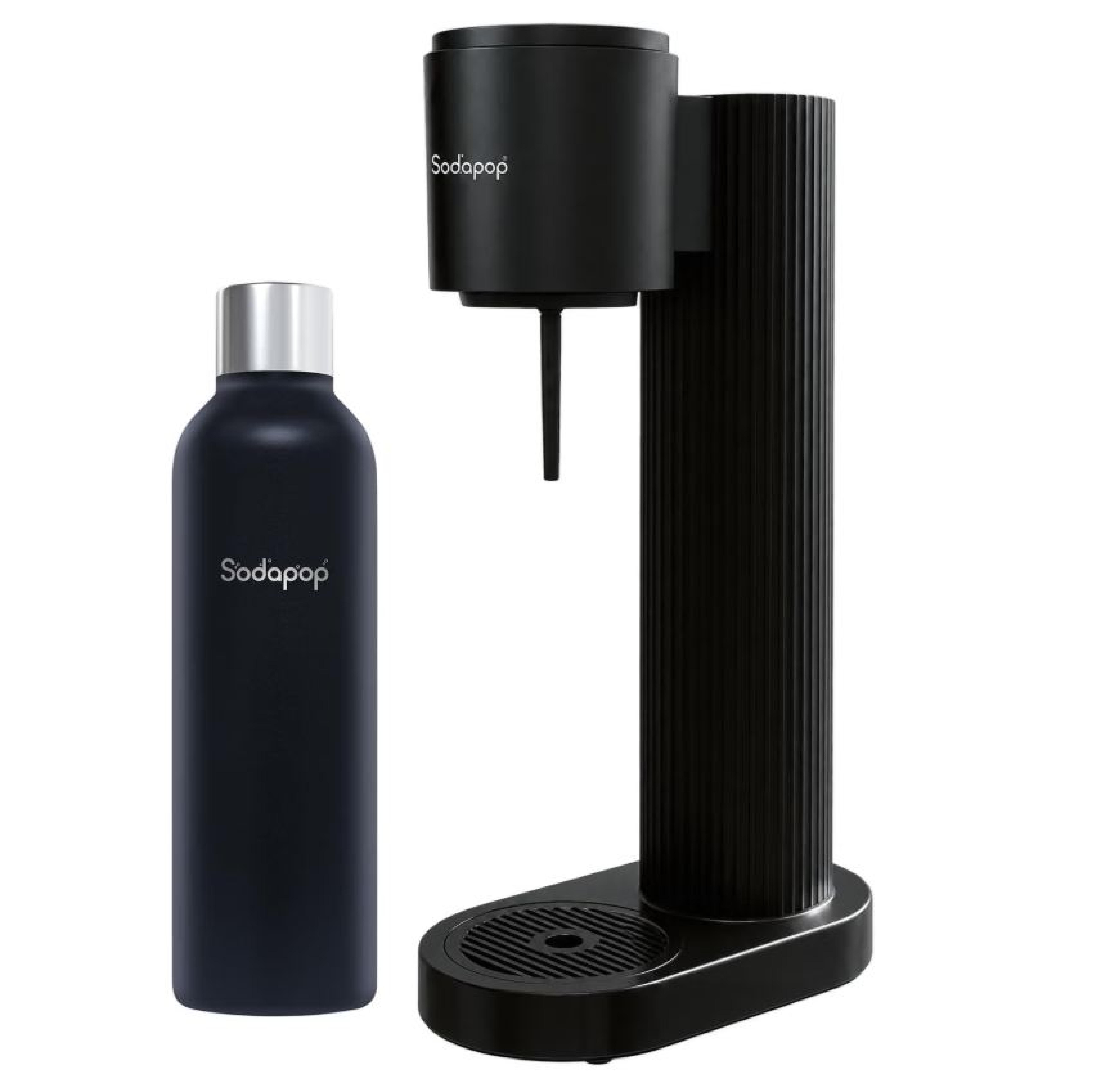 SODAPOP Wassersprudler Cooper Pro schwarz mit PET- und Edelstahlflasche