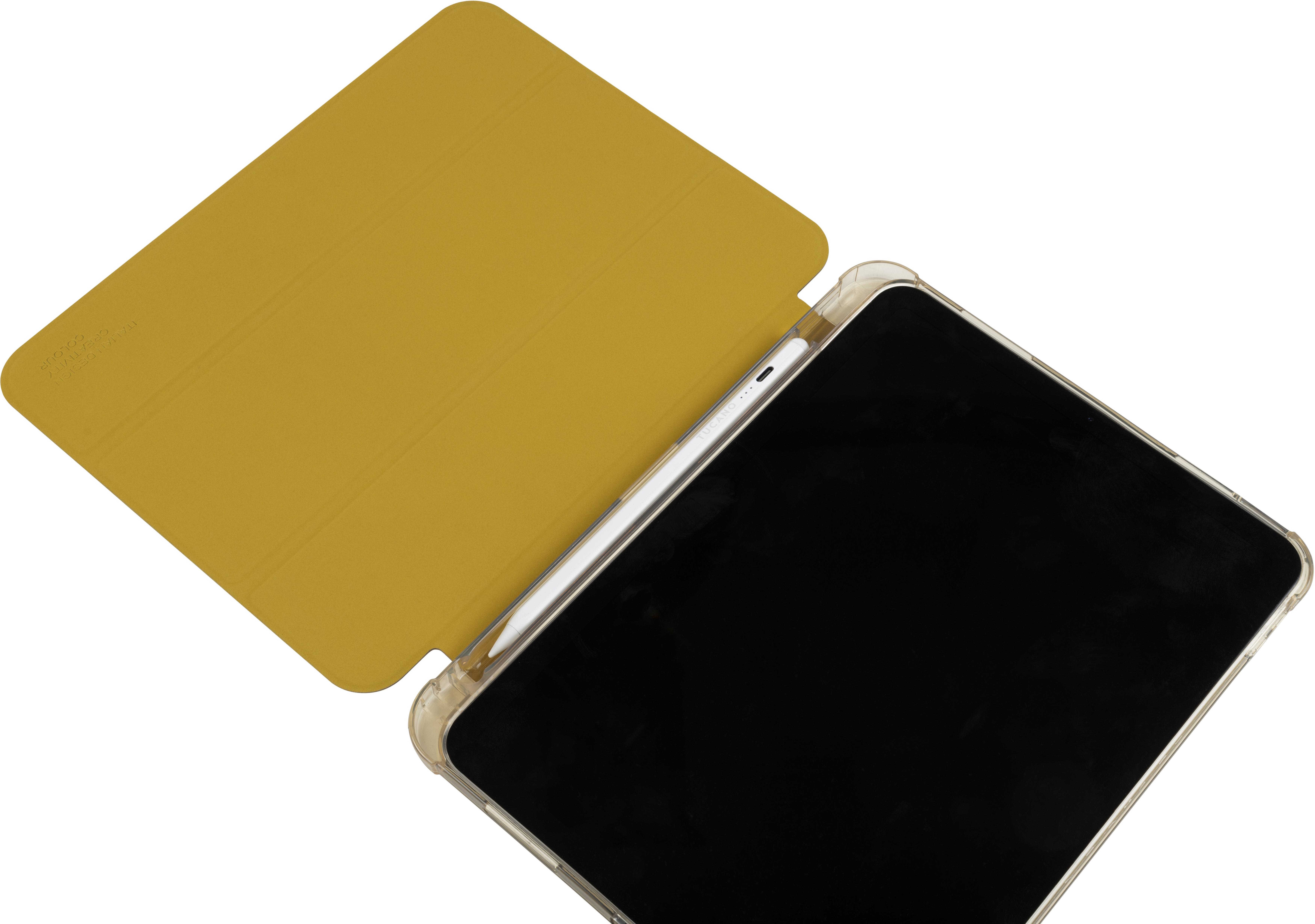 TUCANO SATIN Tablethülle mit Fallschutz Apple iPad 11" 11.Gen A16 / 10,9" 10.Gen Senfgelb