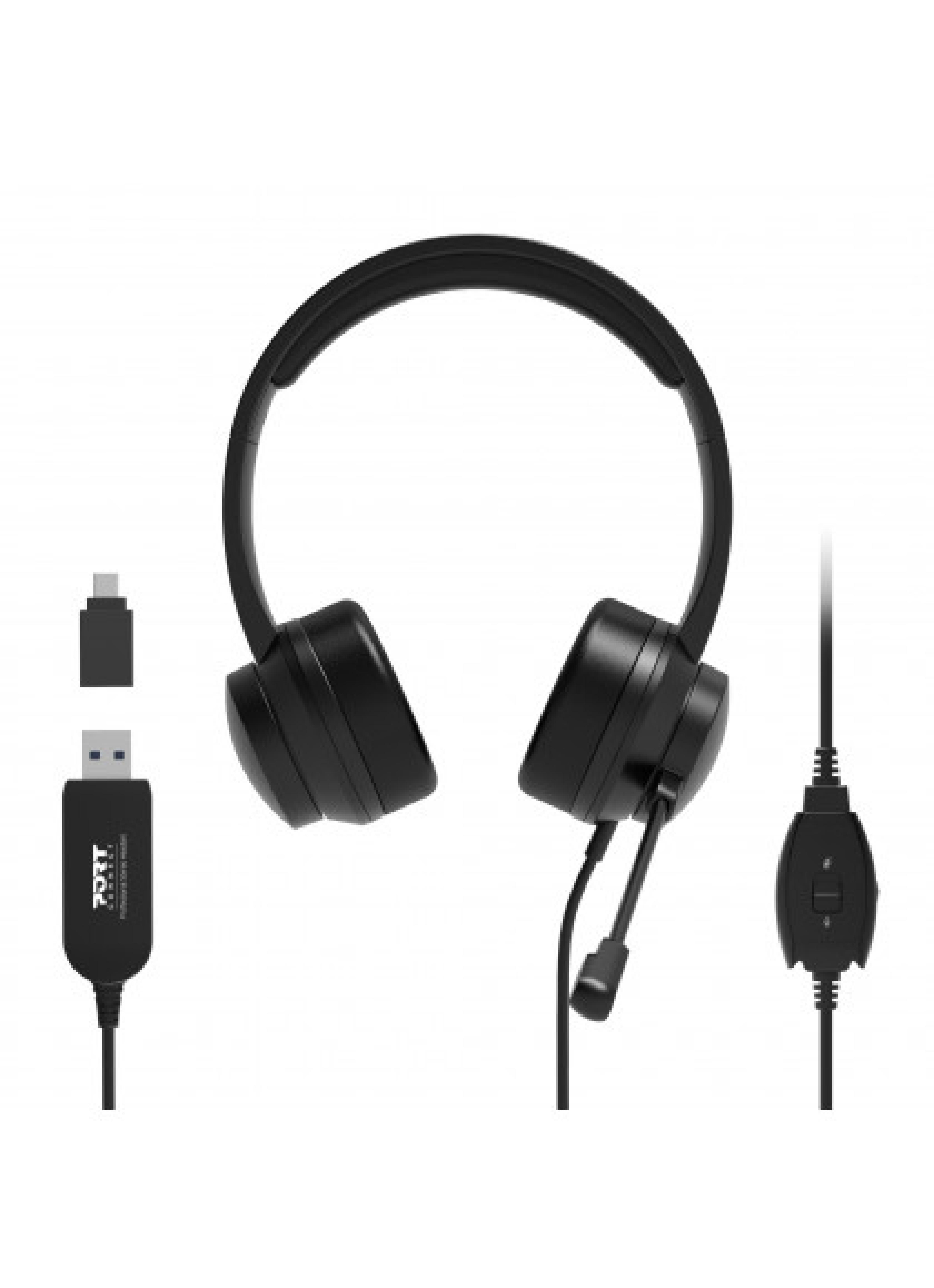 Port Headset USB Stereo mit Mikrofon Office