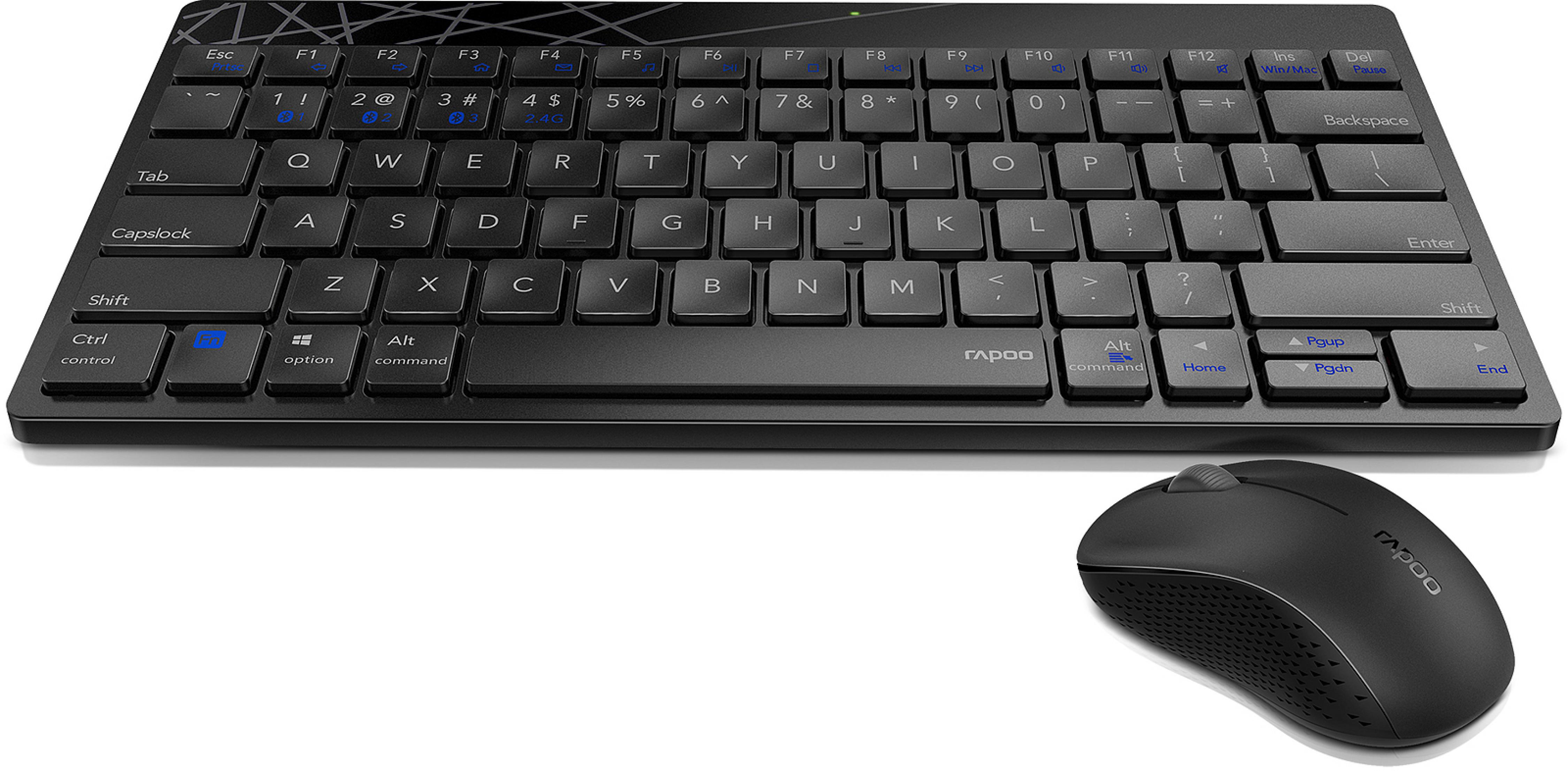 RAPOO 8000M.DE.BLCK Wireless Multi-Mode Mini Combo set