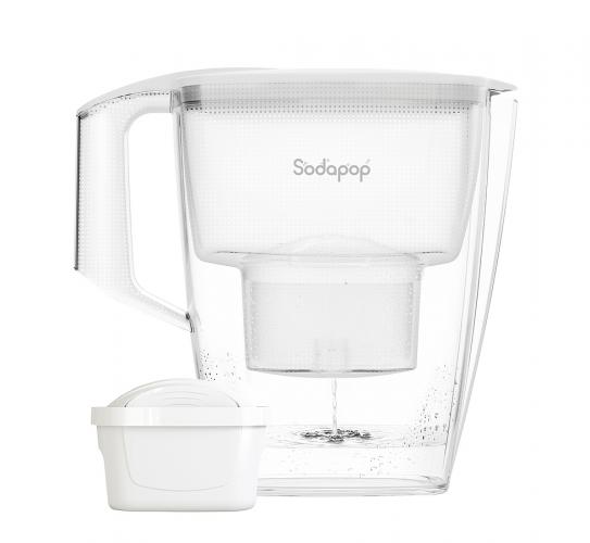 SODAPOP Wasserfilterkanne Selina, 1,5 Liter, weiß