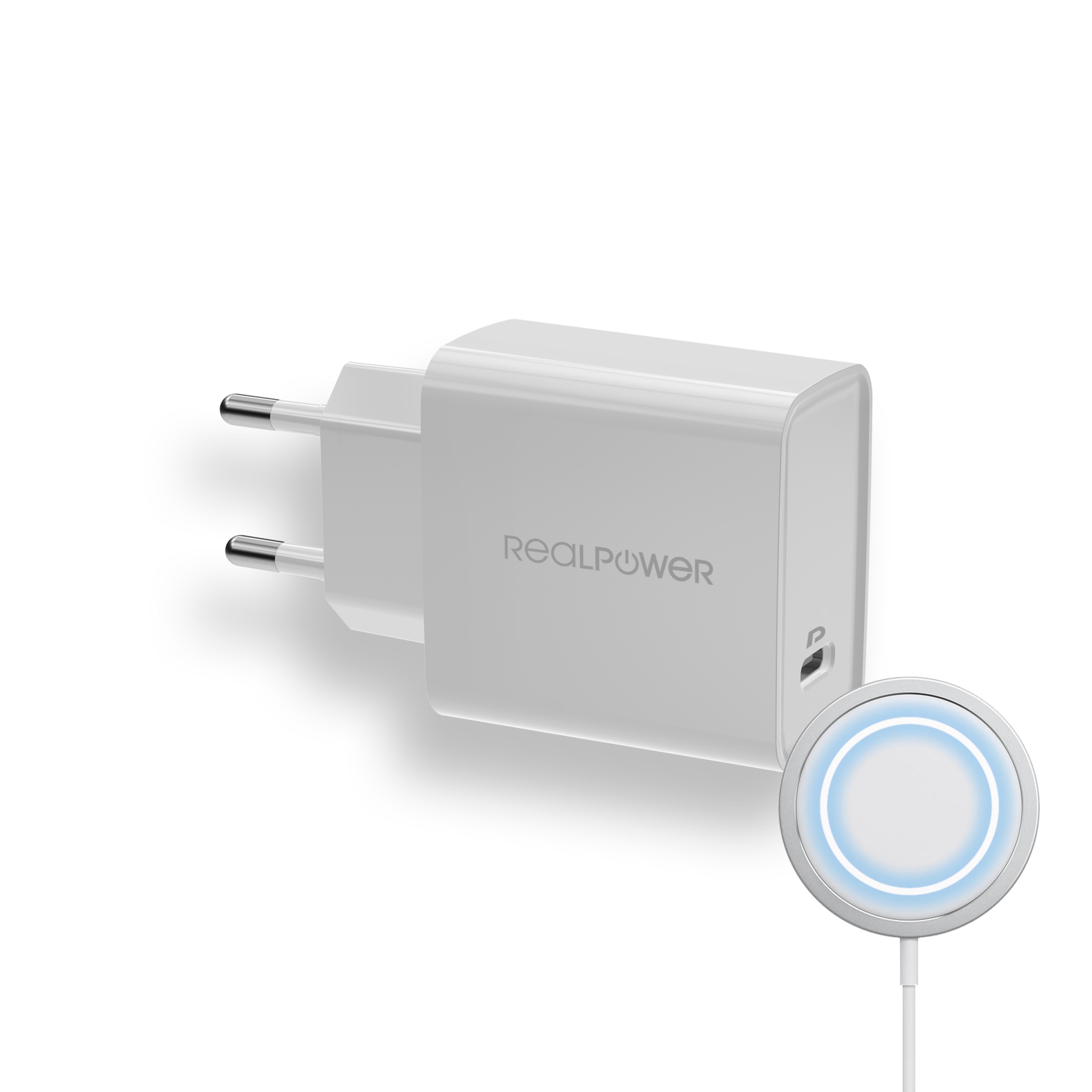 RealPower Ladegeraet C-MagSet 20W mit Ladepad