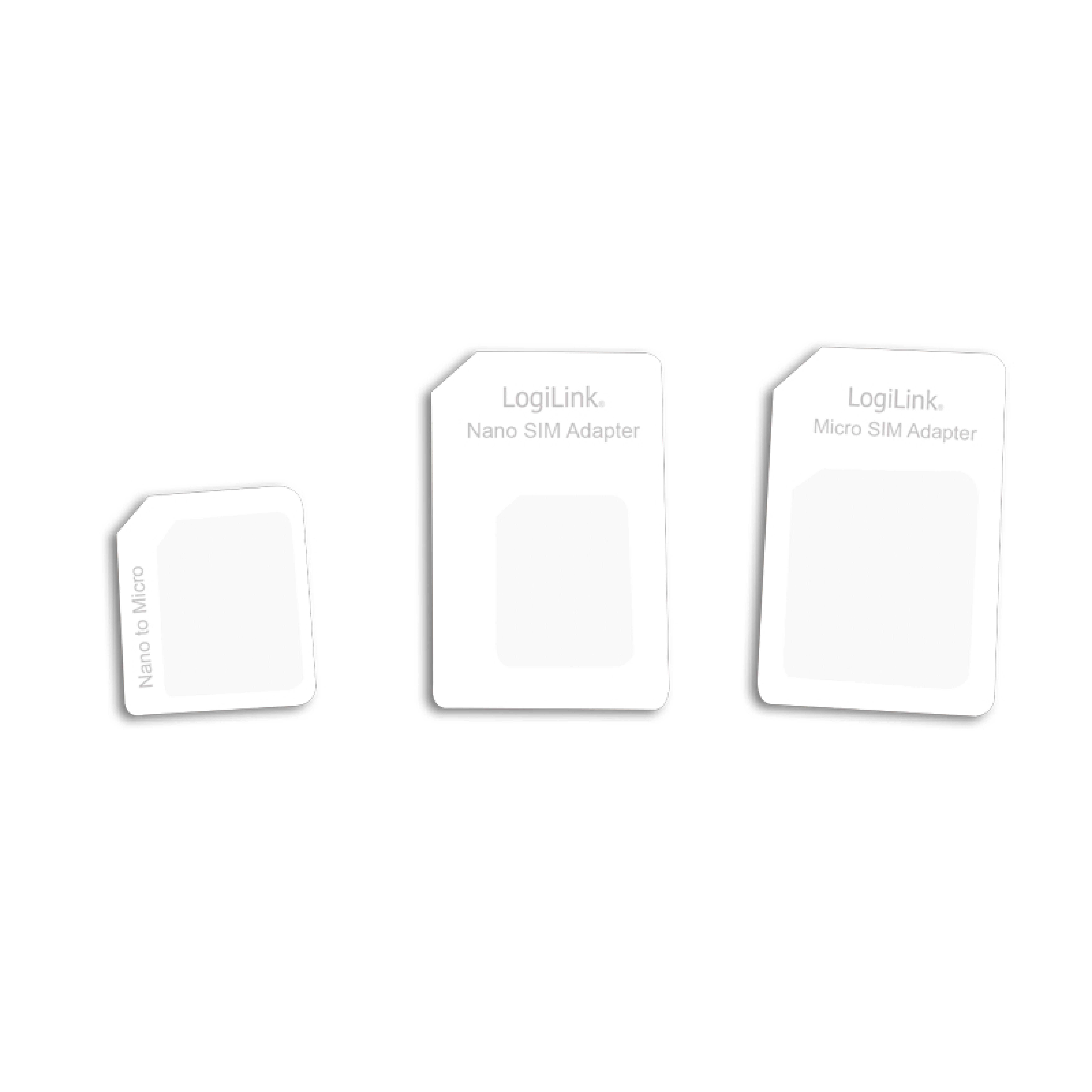 Logilink Dual SIM Card Adapter nano-> micro, standard