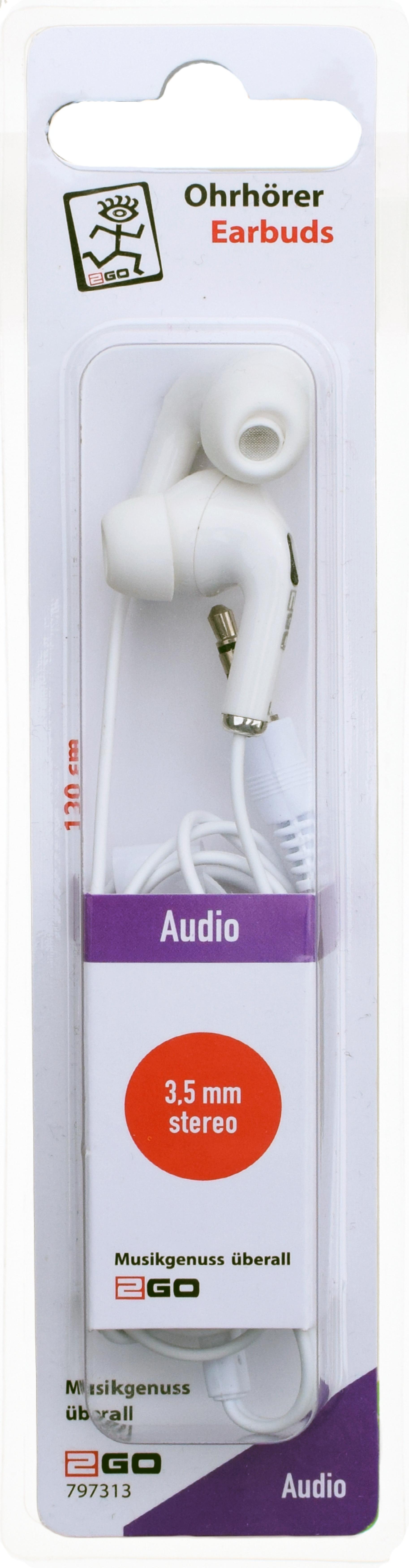 2GO In Ear Kopfhoerer Stereo weiss