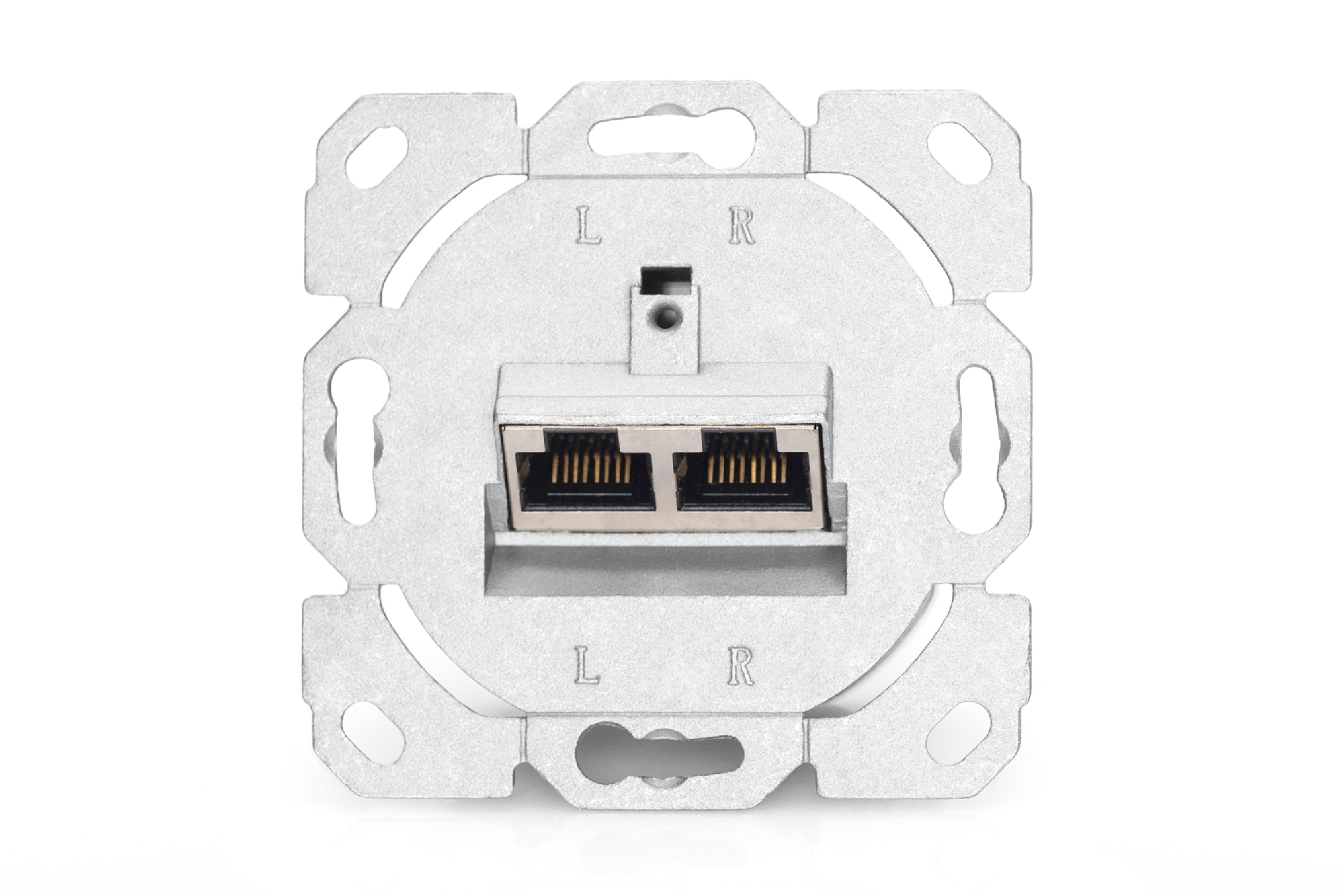 DIGITUS Aufputzdose Cat6 2xRJ45 geschirmt 5er Set weiss
