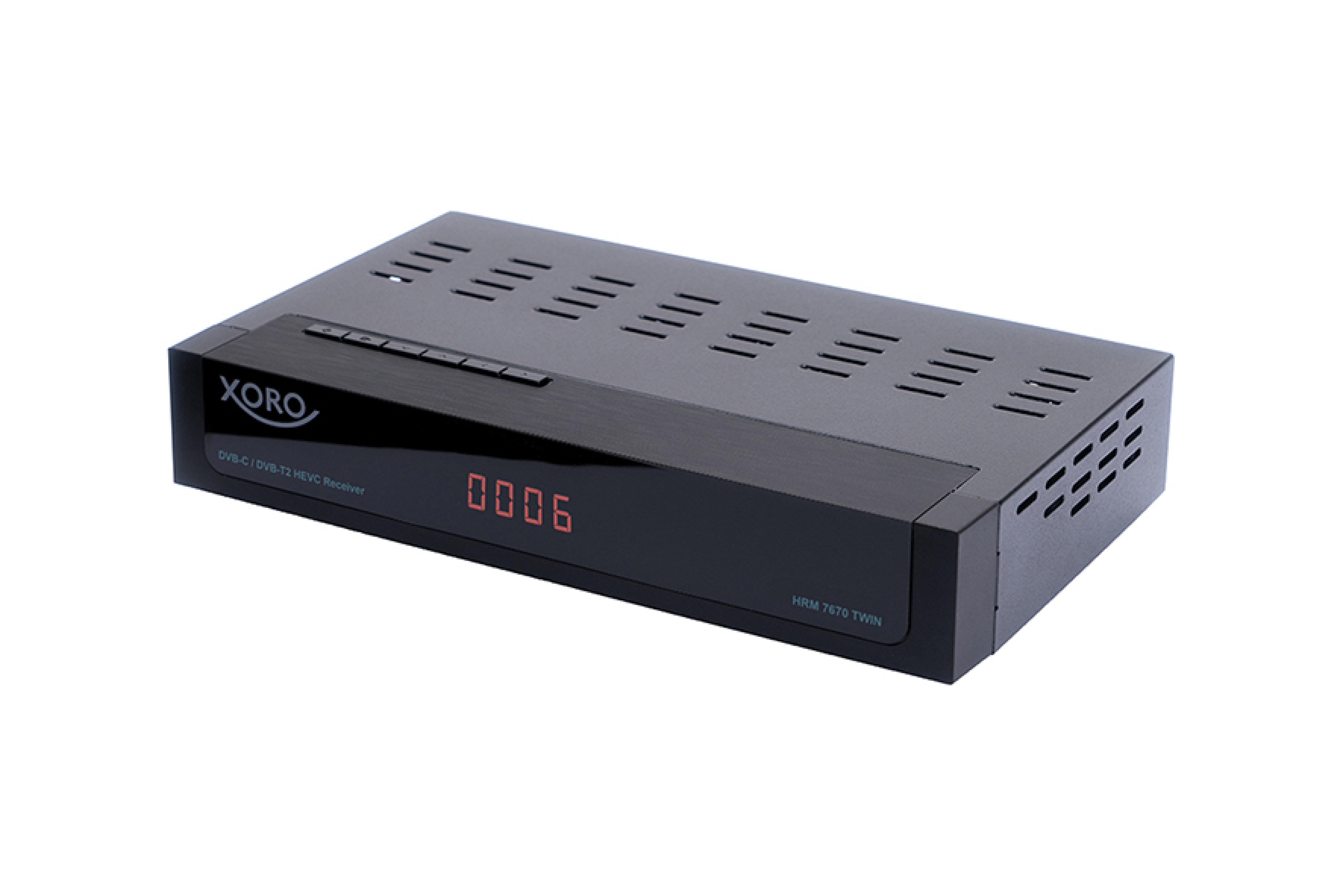 Xoro Receiver HRM 7670 Twin HD DVB-C/T2 PVR-Ready schwarz