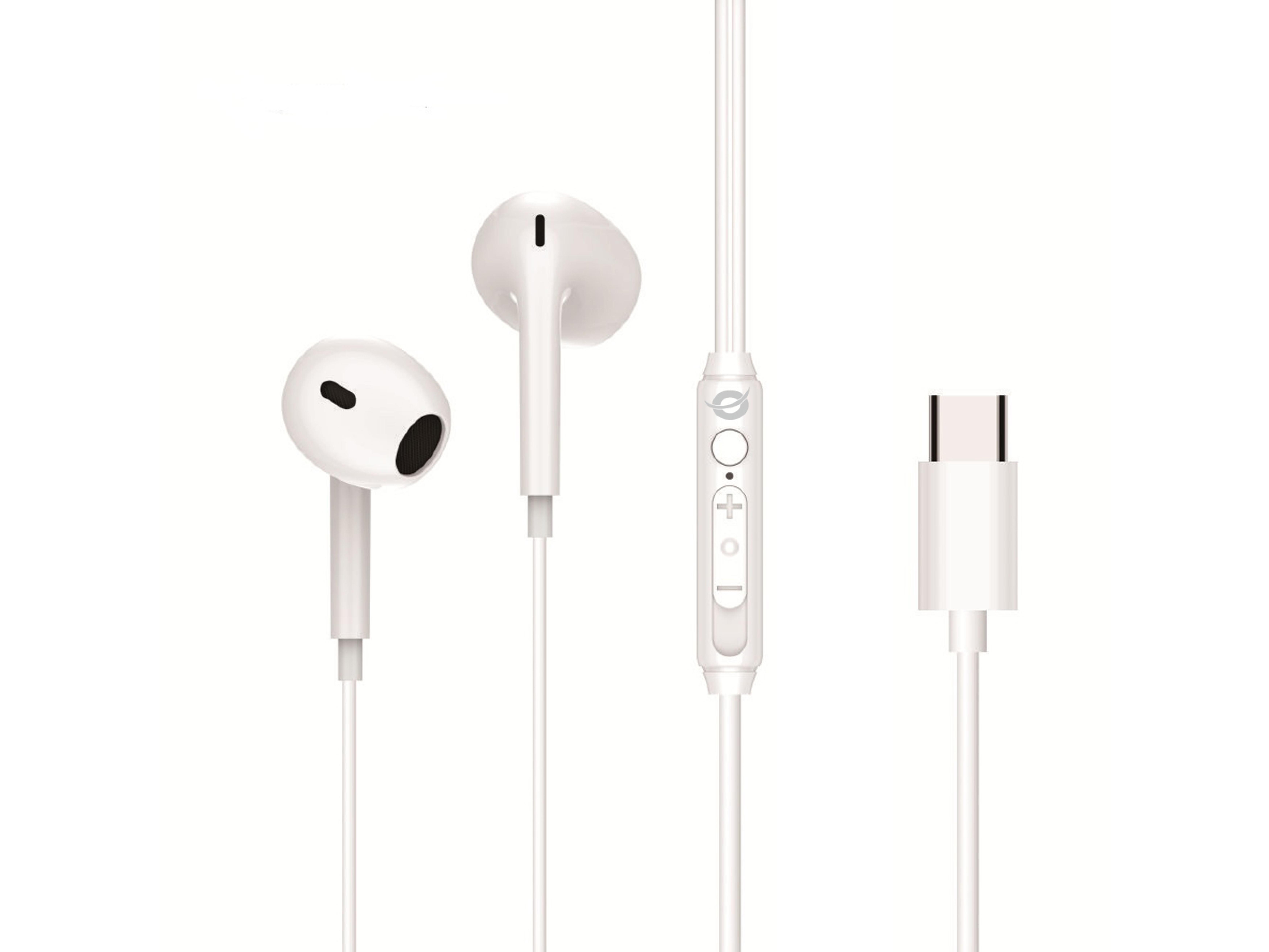 CONCEPTRONIC Headset Ohrhoerer USB-C/Mikro/Bedien./+ 1.20m ws