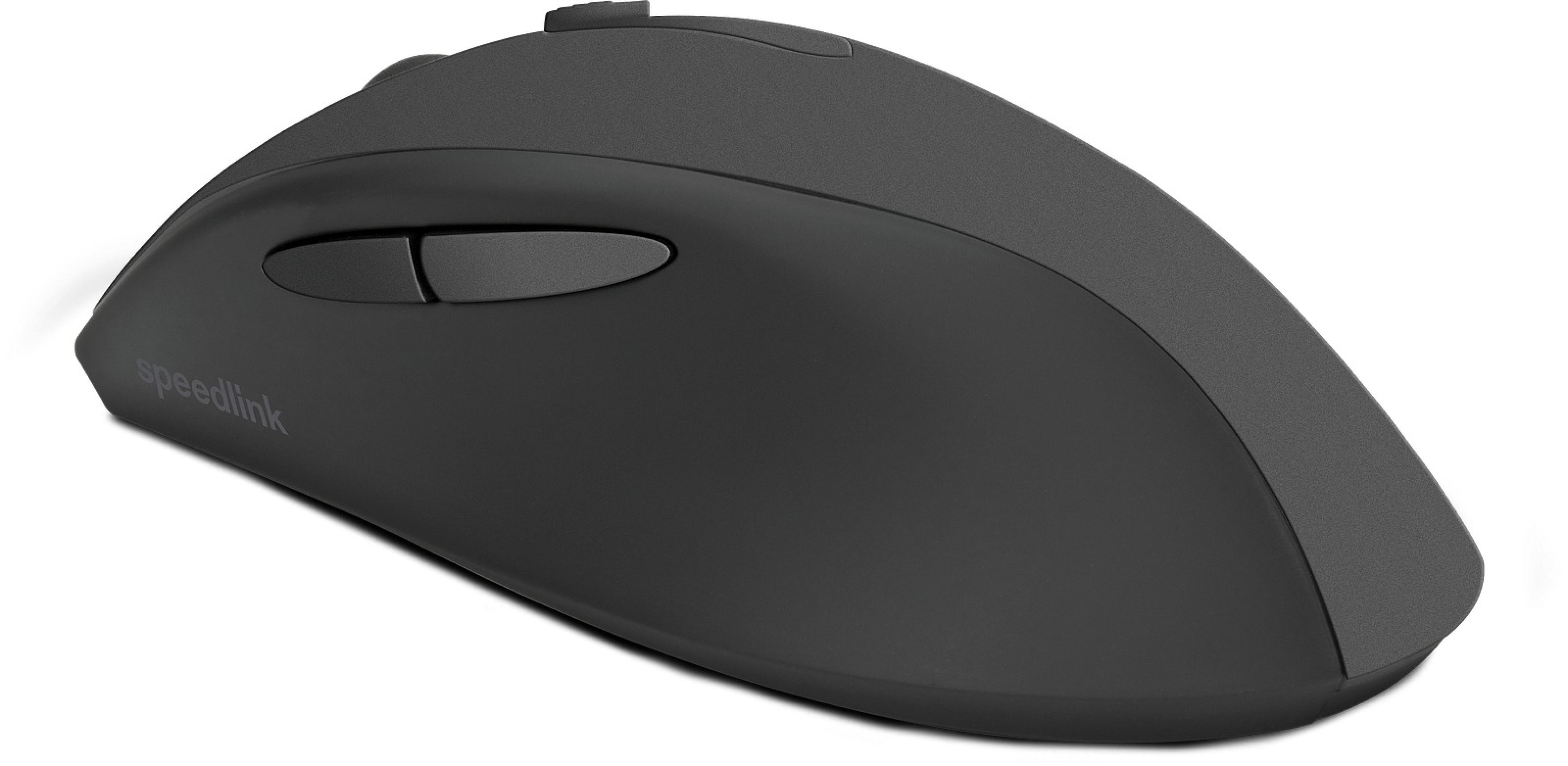 SPEEDLINK AXON Silent  Mouse - Wireless, USB-A/-C, rubber-black