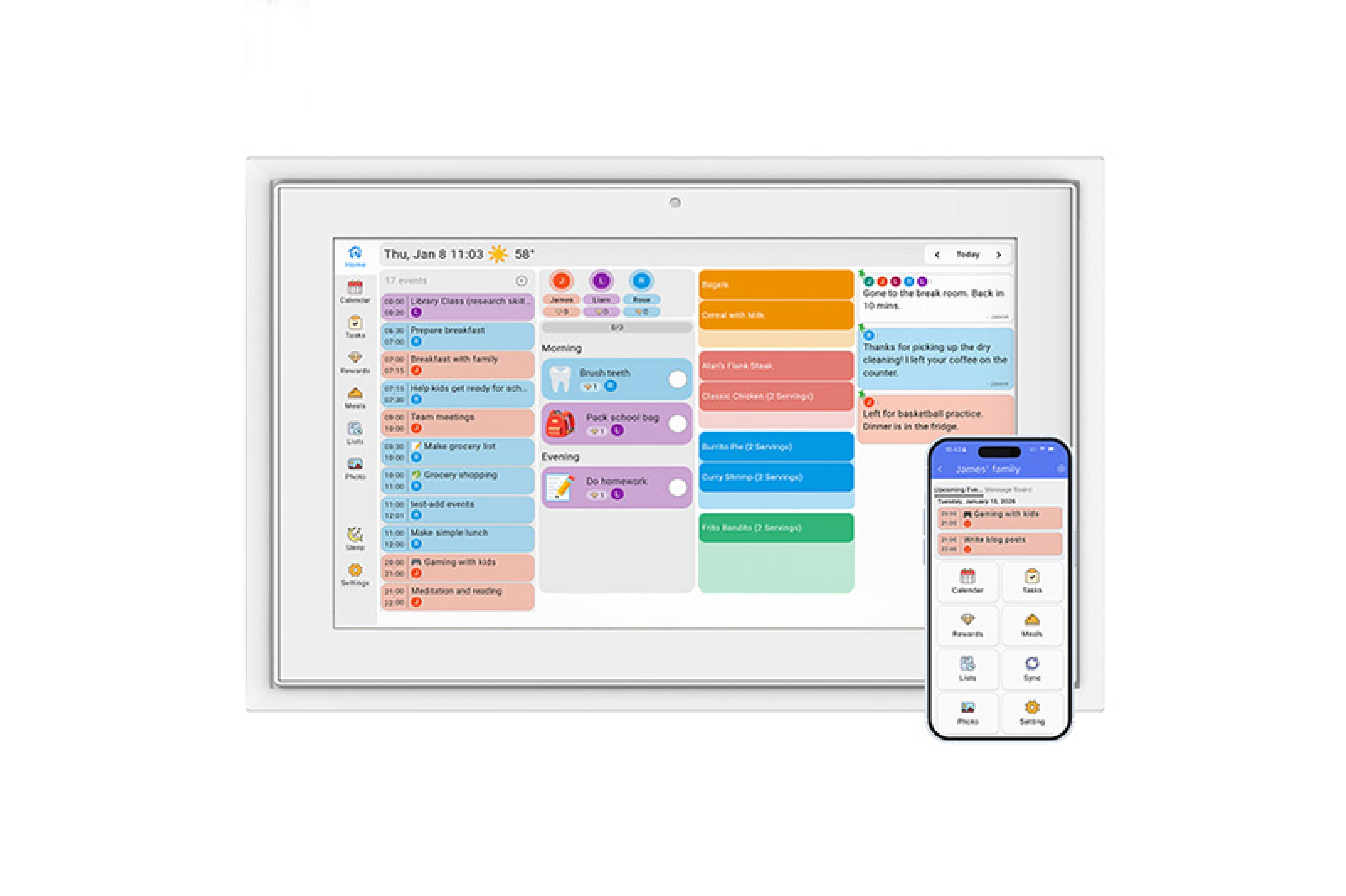 Xoro Digitaler Bilderrahmen 10,1 Zoll WLAN IPS Touch Weiss