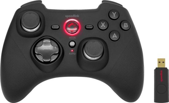 SPEEDLINK RAIT Gamepad - Wireless - for PC/PS3/Switch/OLED, rubber-black