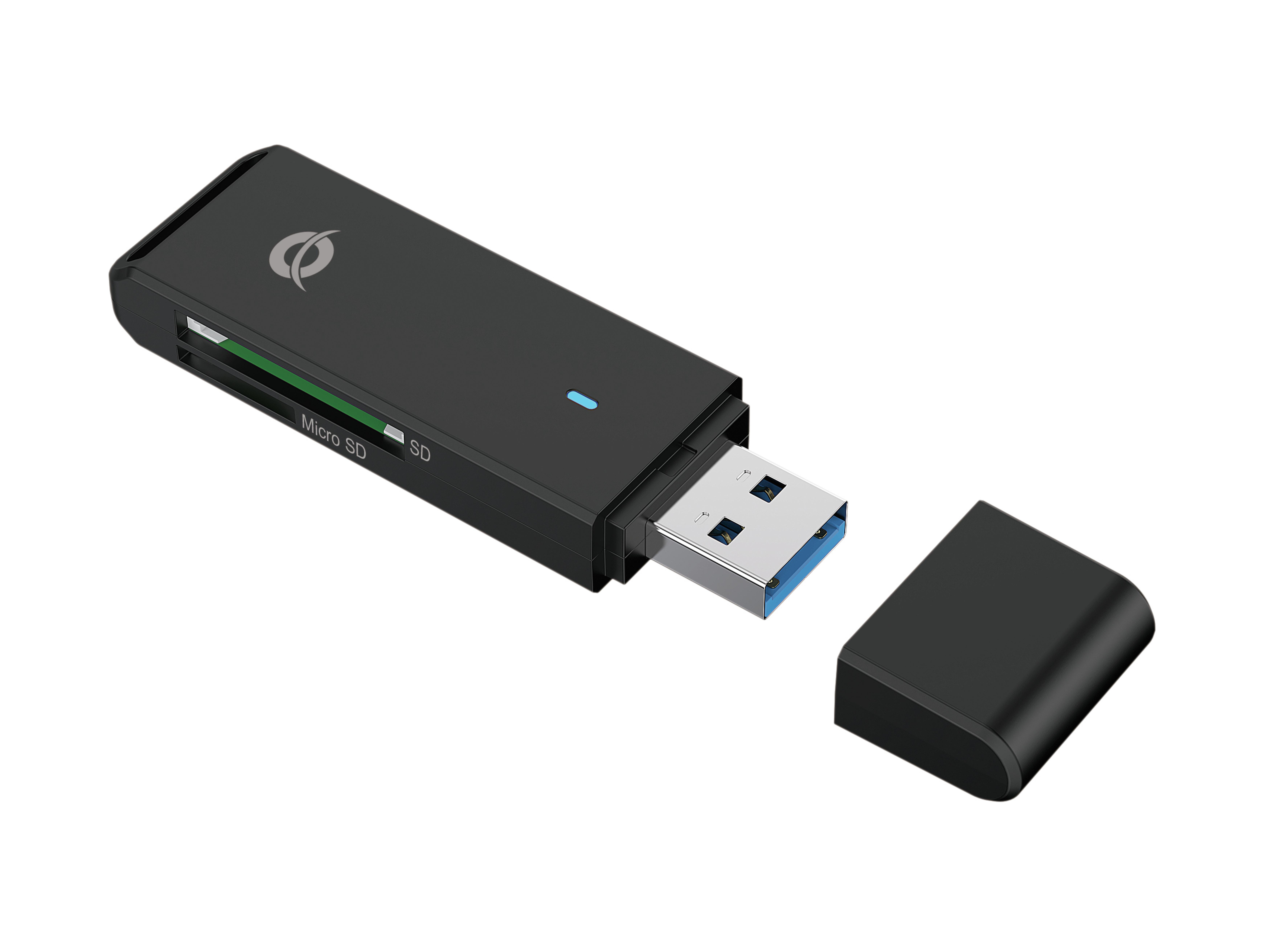 CONCEPTRONIC Kartenleser USB-A3.2->TF/Micro-SD3.0 schwarz
