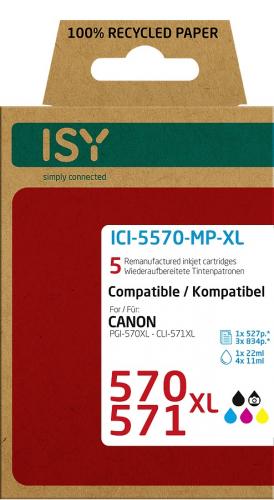 ISY Multipack 5 Canon PGI-570XL + CLI-571XL