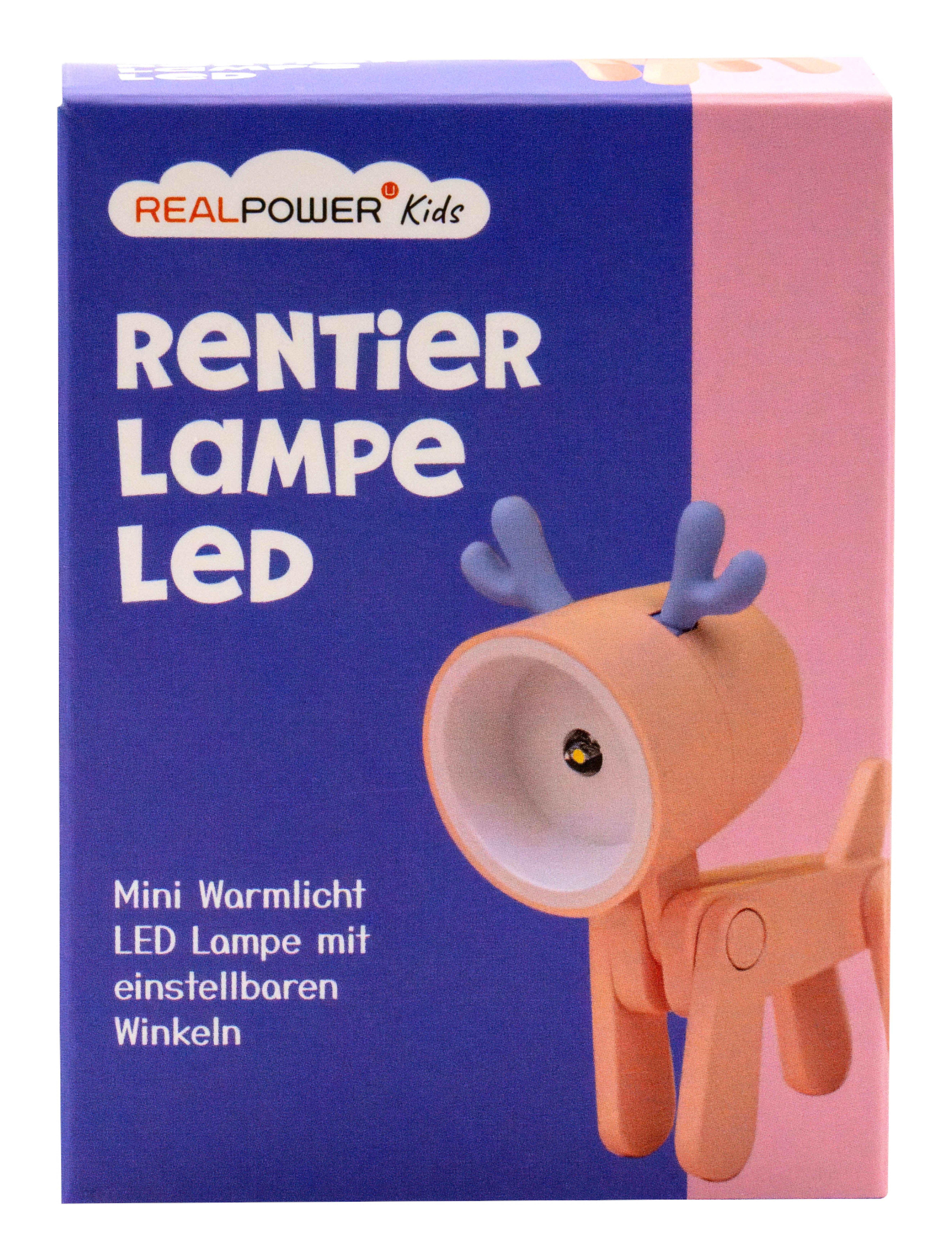 RealPower LED-Tier Taschenlampe Pink deer