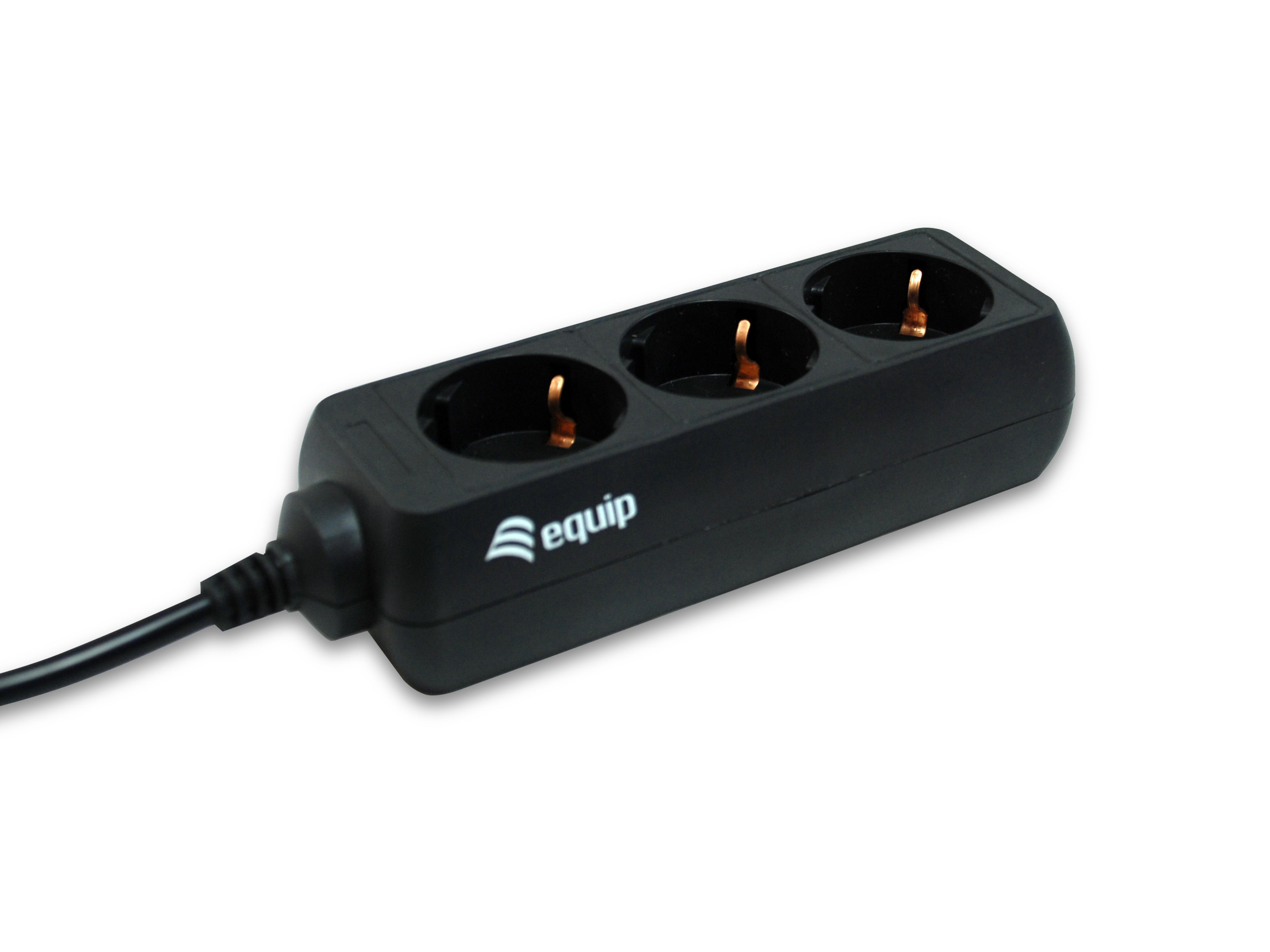 Equip Steckdosenleiste 3xSchuko->St.IEC320 C14 sw. Pla.
