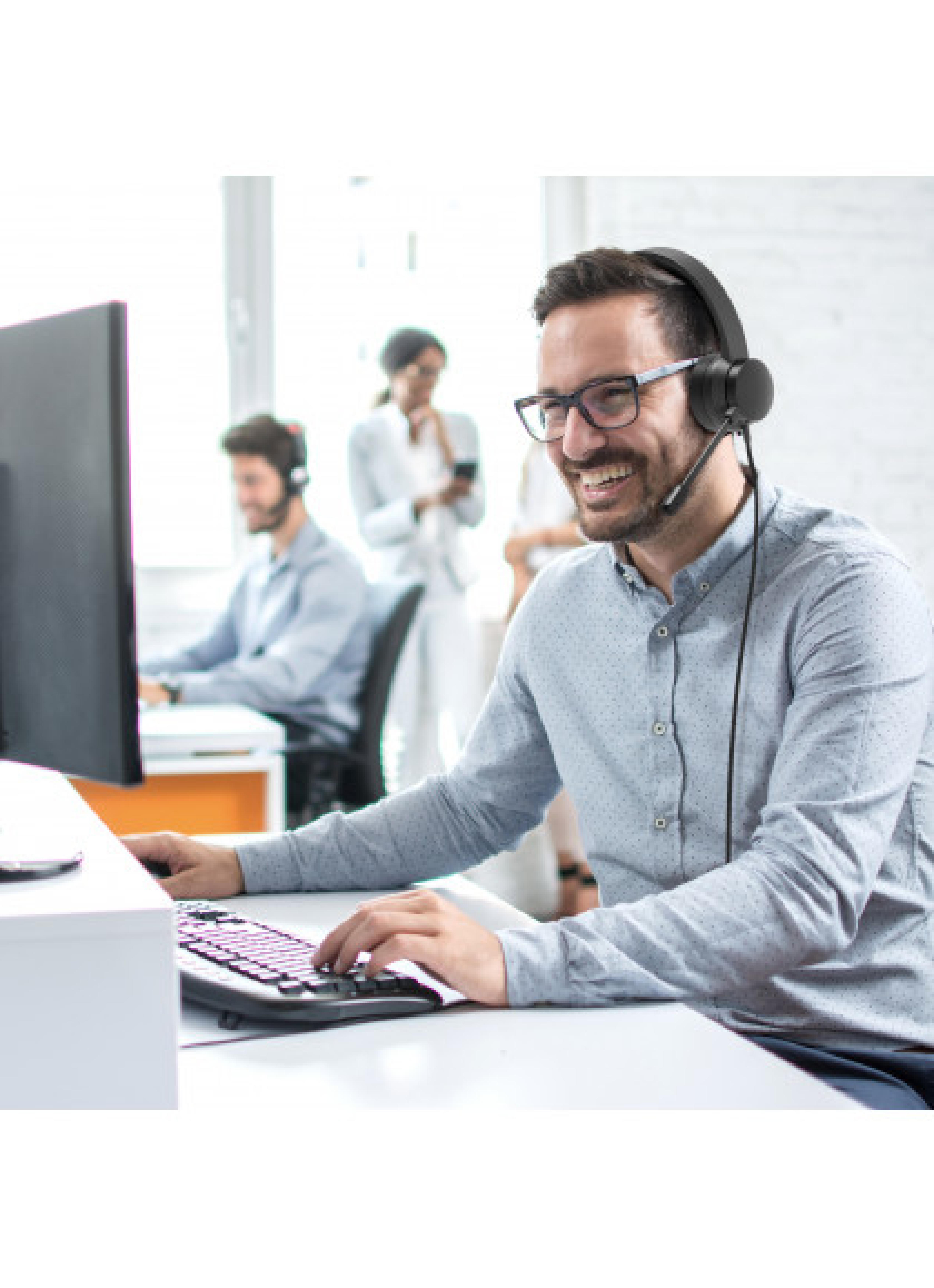 Port Headset USB Stereo mit Mikrofon Office