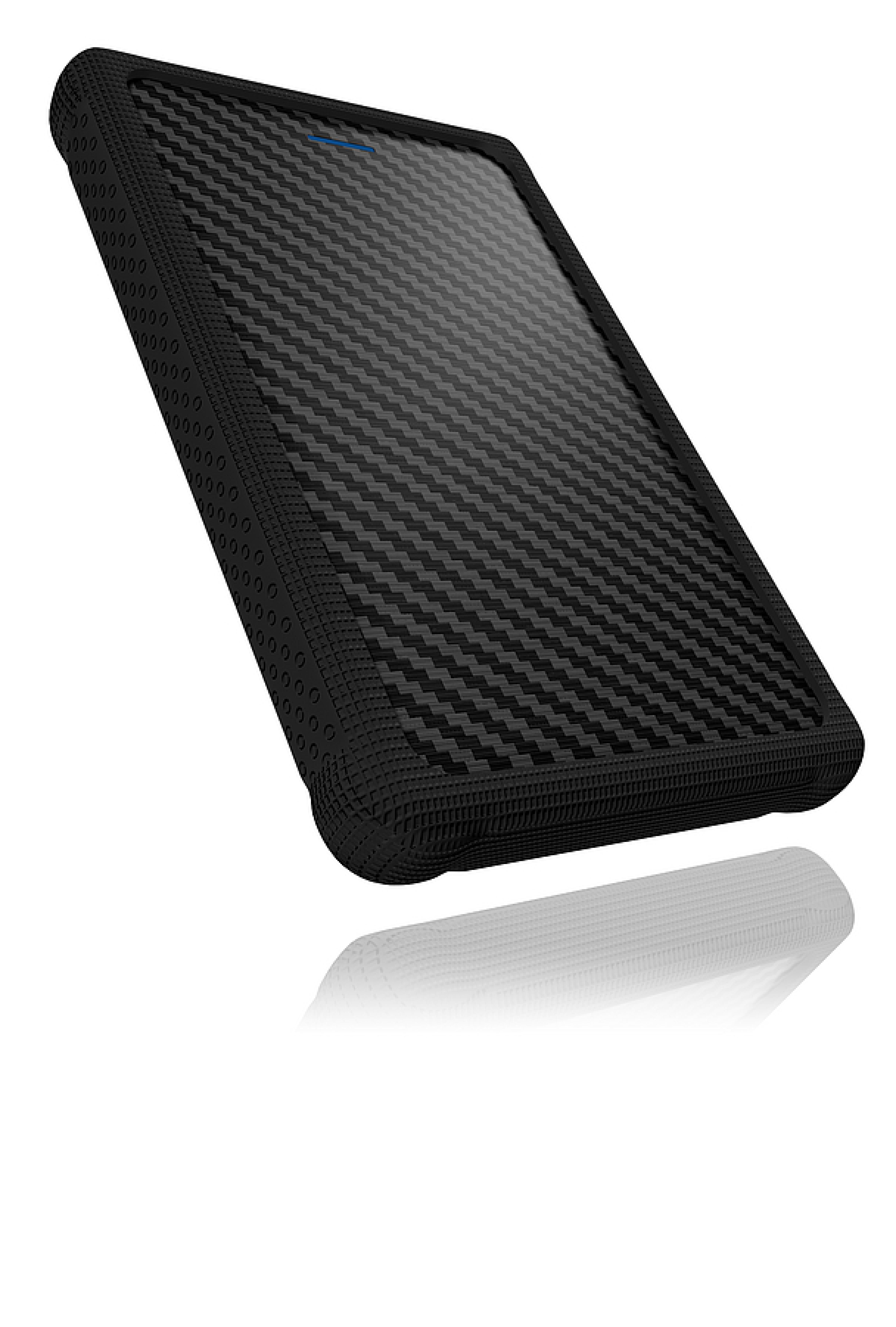 RAIDSONIC ICY 2,5 USB 3.0 Case for SATA HDDs, schraubenlos, mit Silikon Protektor, black