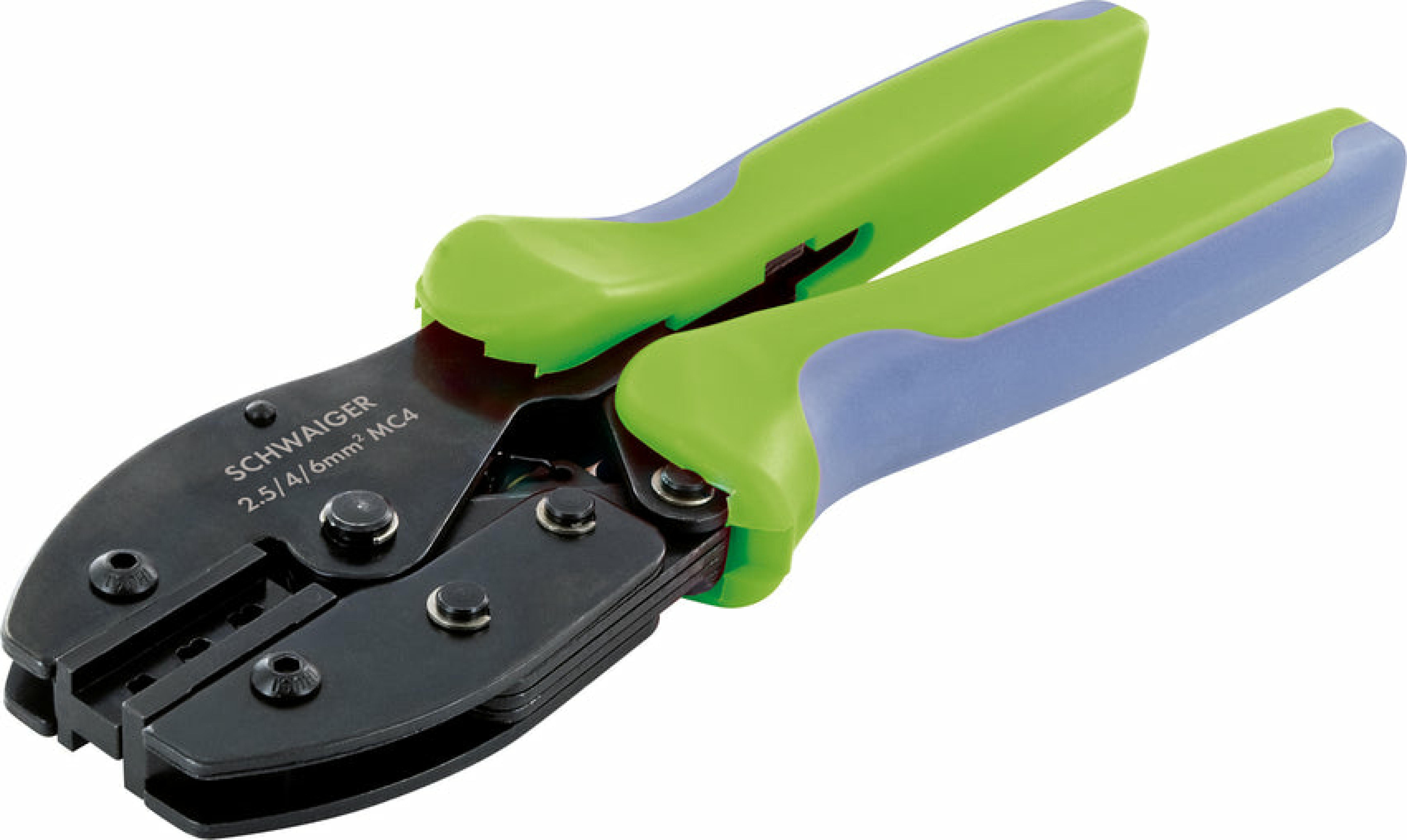 Schwaiger Crimpzange Solar Stecker 2,5-6mm gummiert Griffe