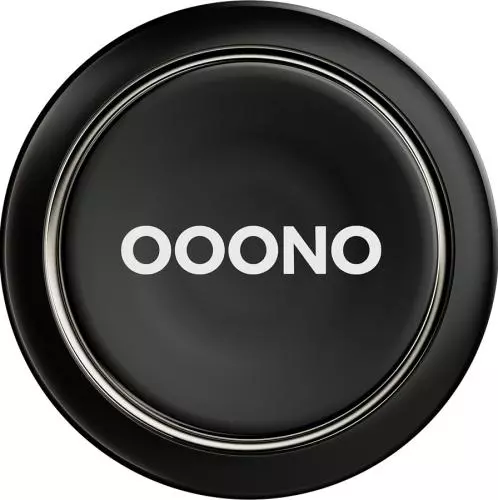 Schwarzes OOONO Verkehrsalarmgerät mit weißem Logo