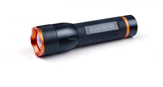 BLACK & DECKER LED-Taschenlampe 10 Watt - 500Lumen - 100 Meter Reichweite - Durchmesser 37 mm - Länge 138 mm