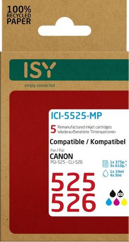 ISY Multipack 5 Canon PGI-525 + CLI-526