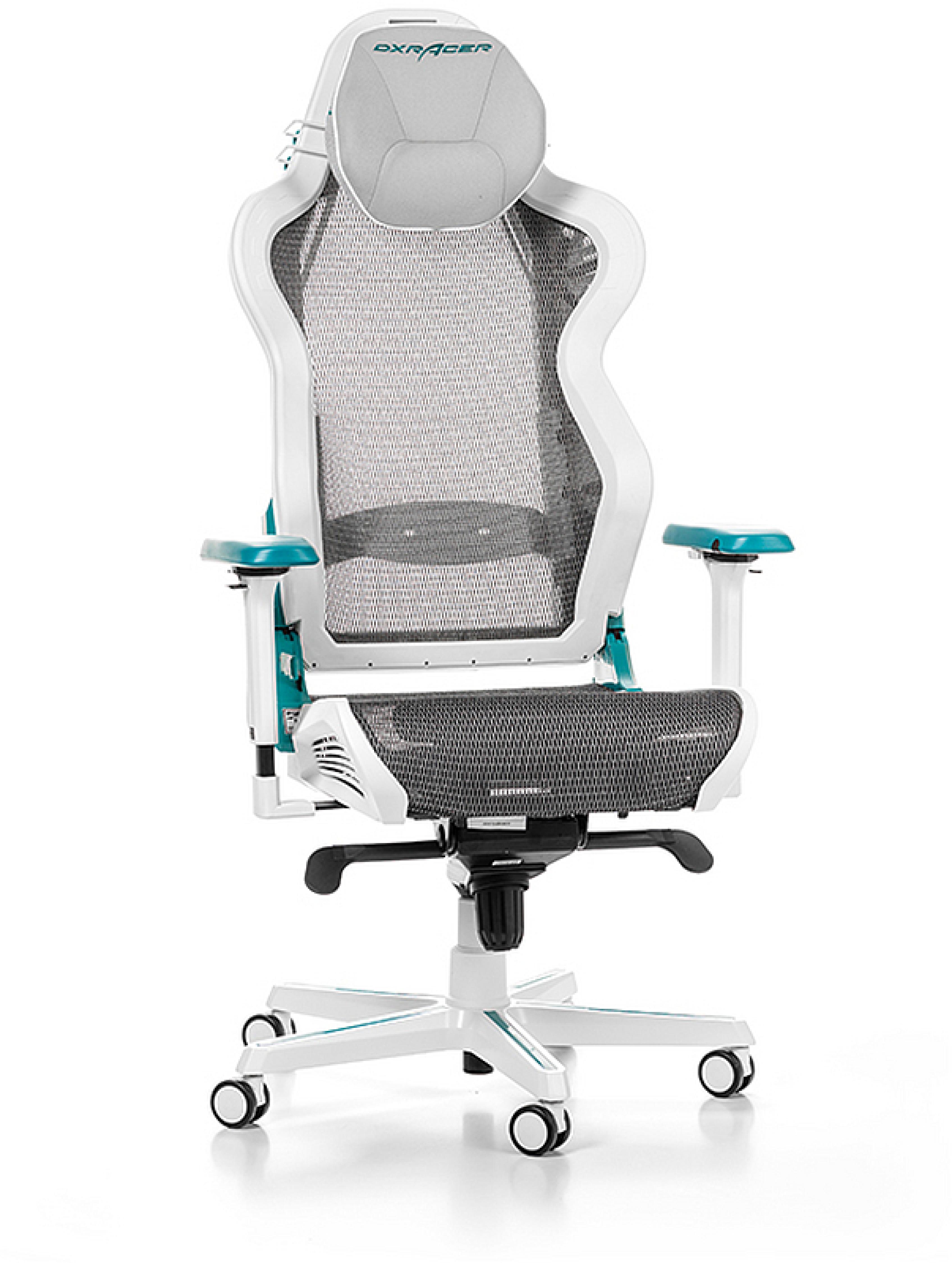 DXRACER Air R1S Gaming Chair, weiß/cyan/grau