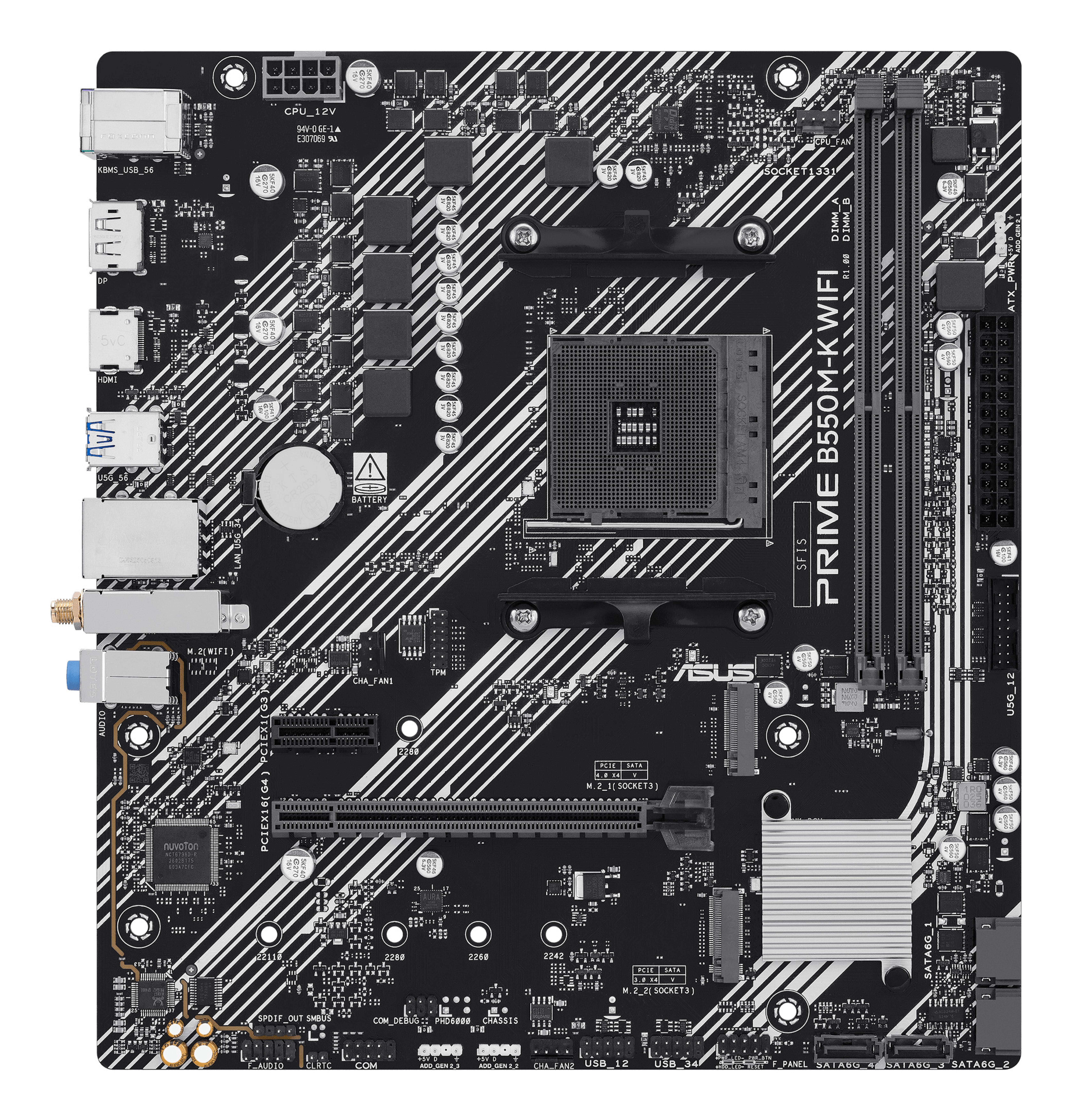 ASUS PRIME B550M-K (WI-FI) (AMD,AM4,DDR4,mAT)