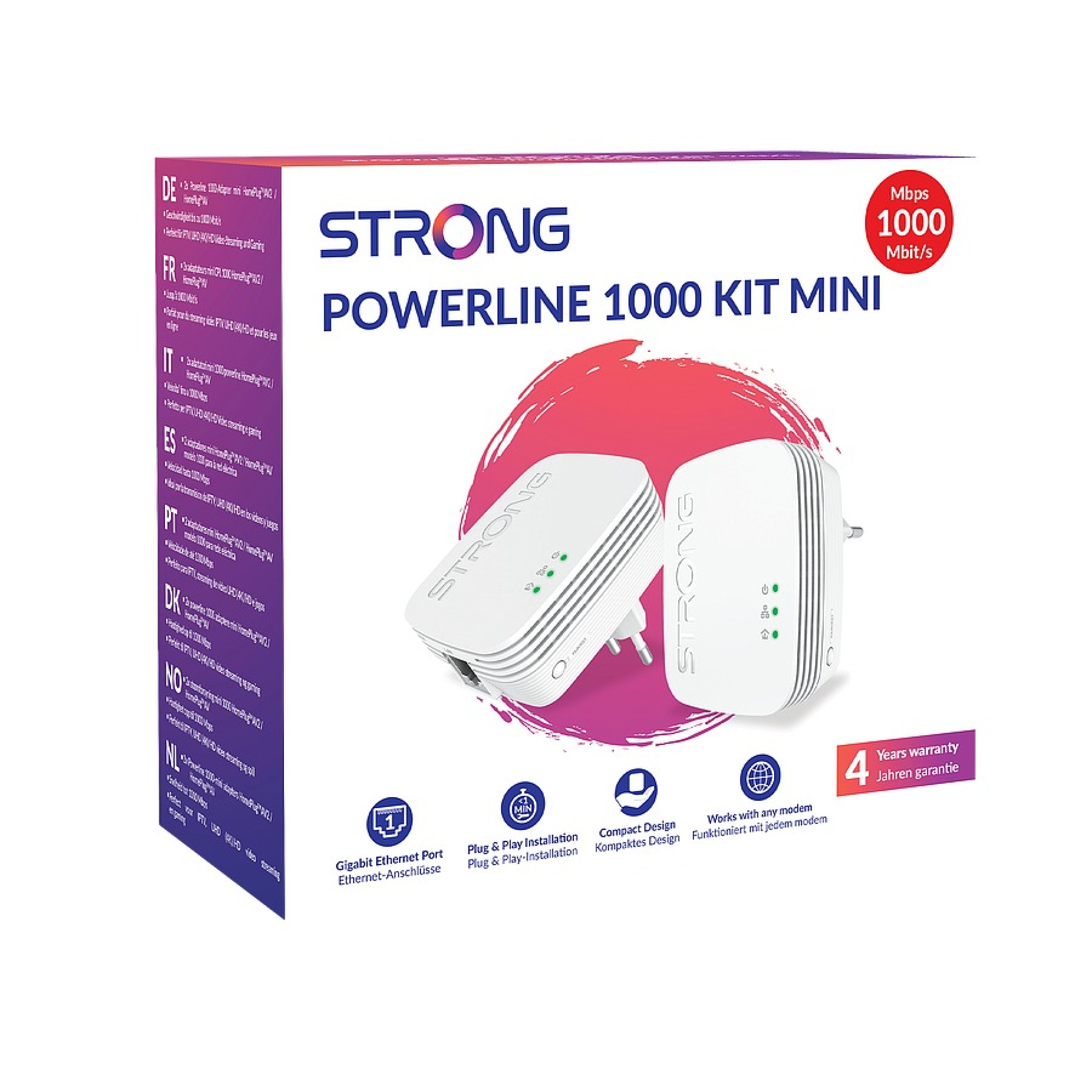 STRONG Powerline MINI 1000 Mbit/s Set (2 Einheiten)