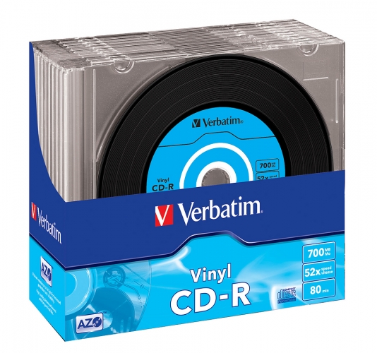 VERBATIM CD-R AZO 700MB 52x Vinyl 10er SlimCase