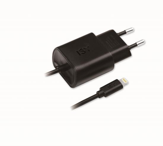 ISY Micro USB Wall Charger with LTG cable, 1A