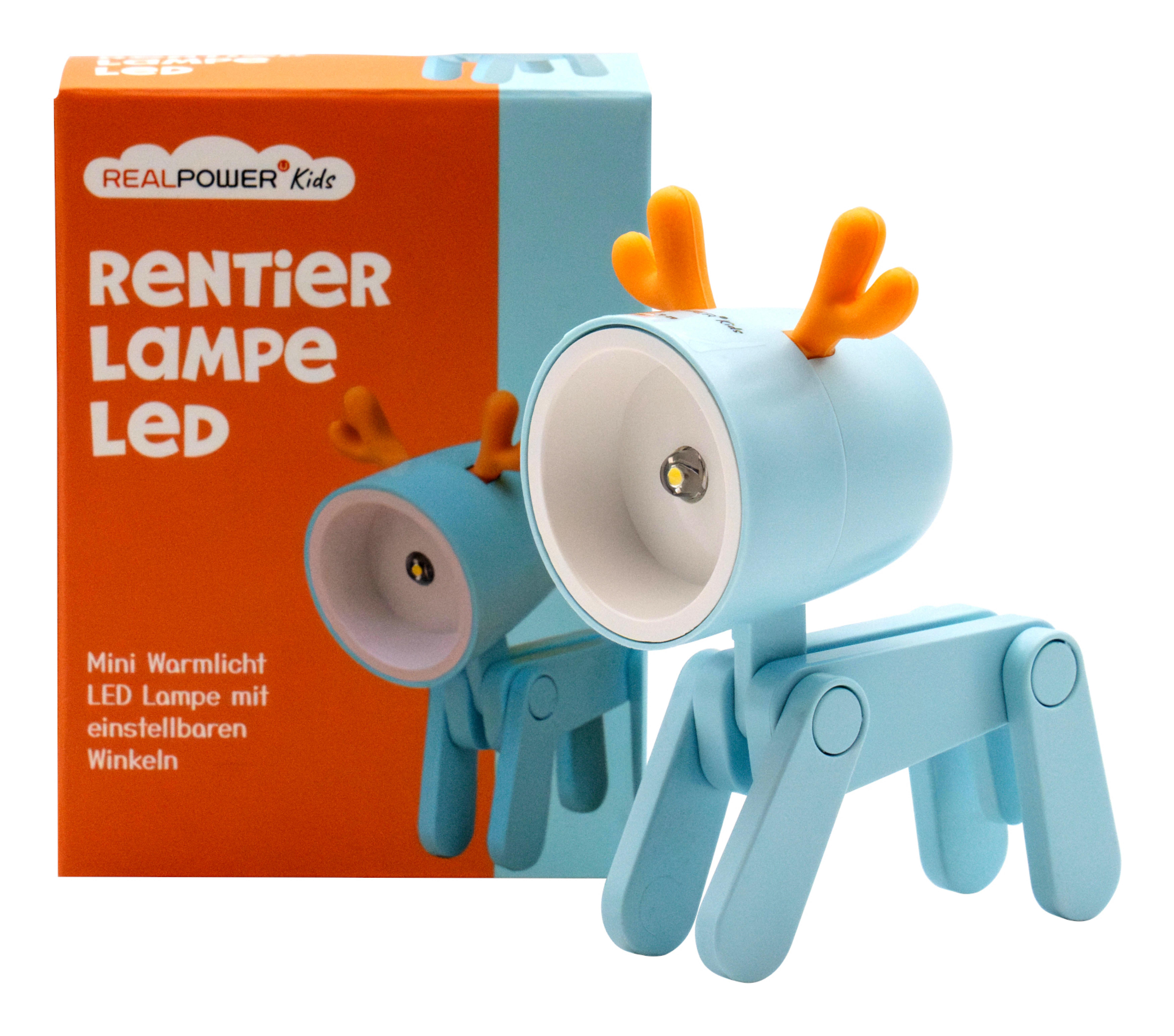 RealPower LED-Tier Taschenlampe Blue deer