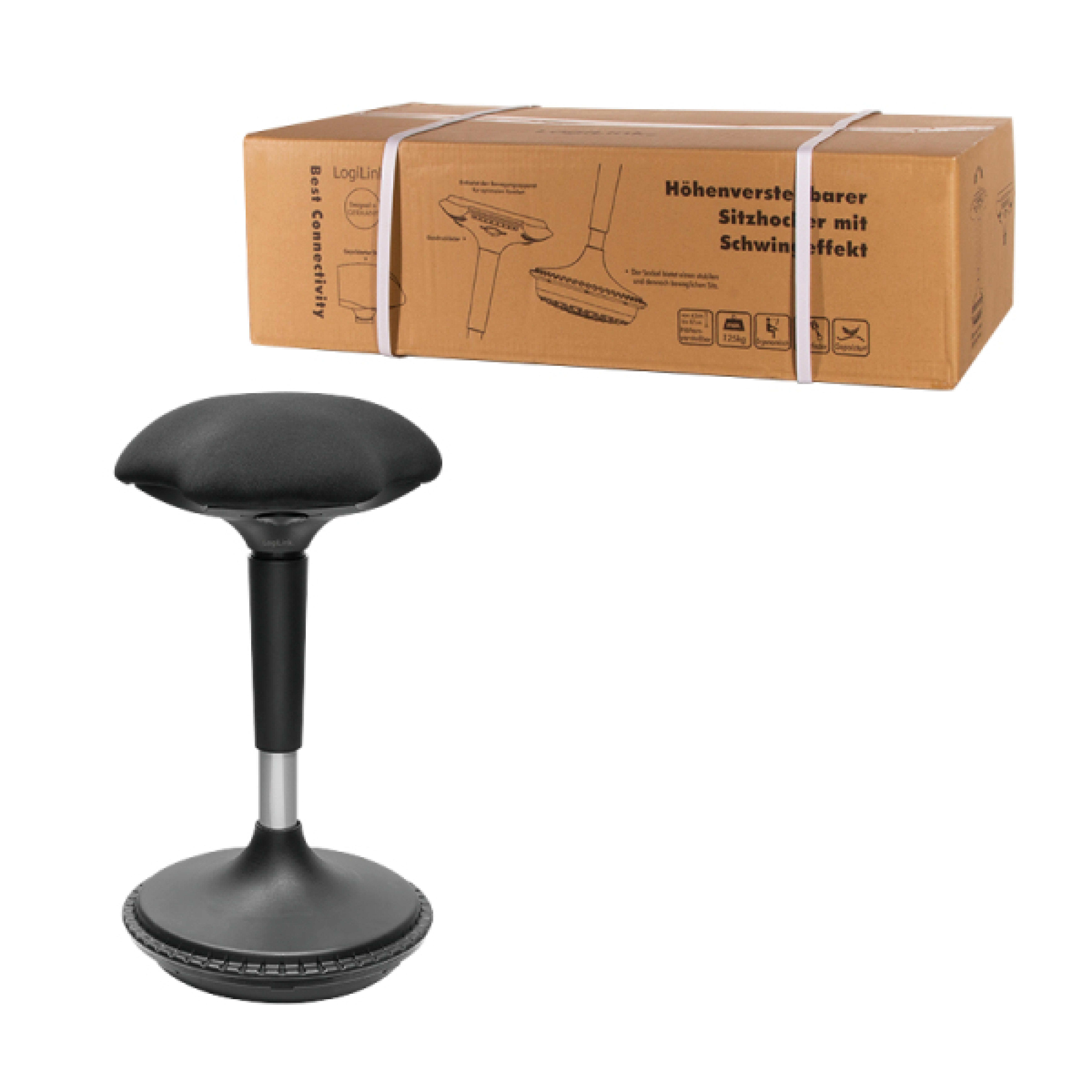 Logilink Buerohocker/Stehhilfe,hoehenverstellbar max.125kg sch