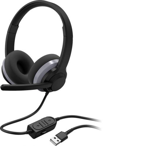 ISY PC Office Headset USB-A with 3.5mm Audio Adapter