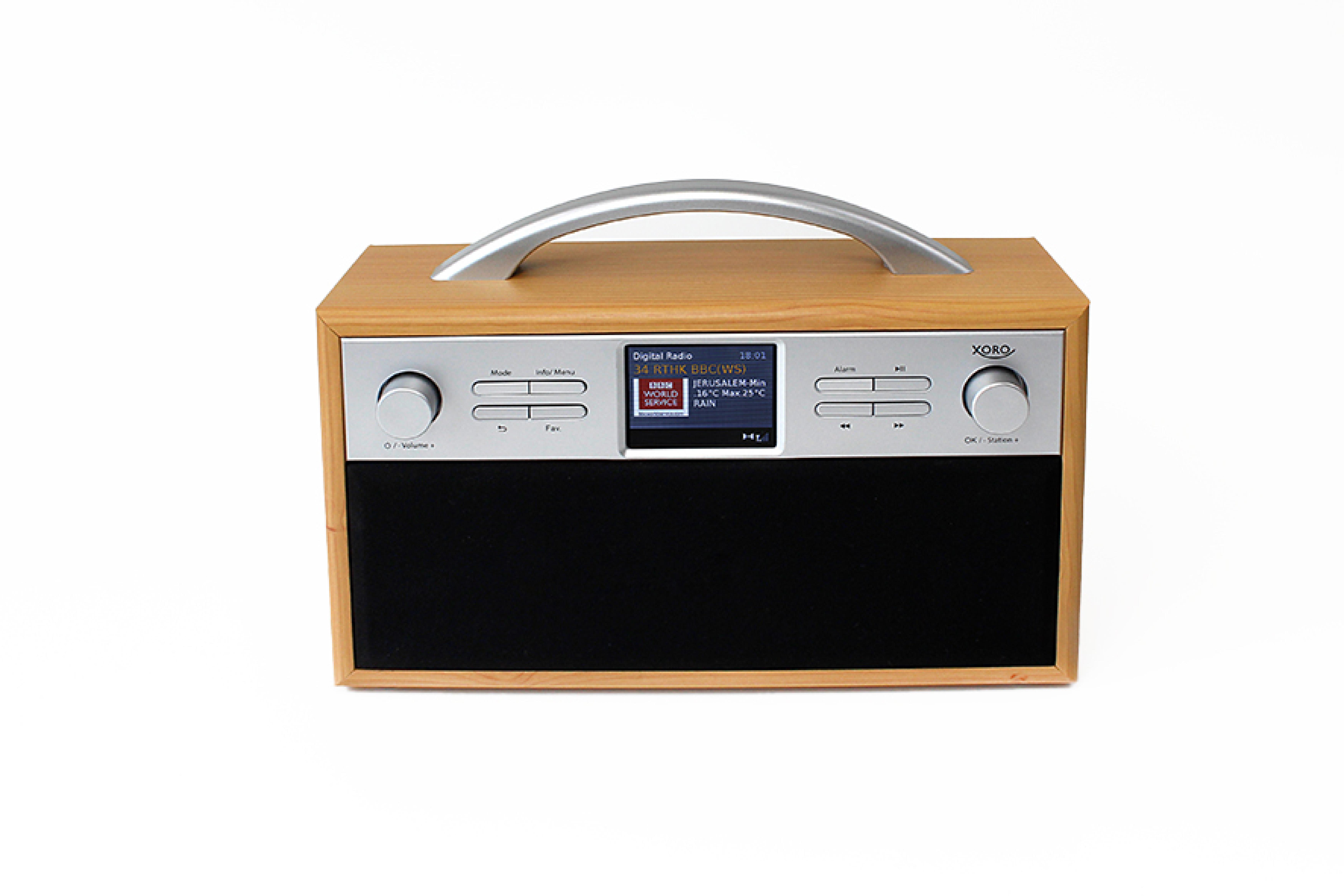 Xoro Internetradio DAB 250 IR DAB+ BT WLAN Spotify Holzopt.