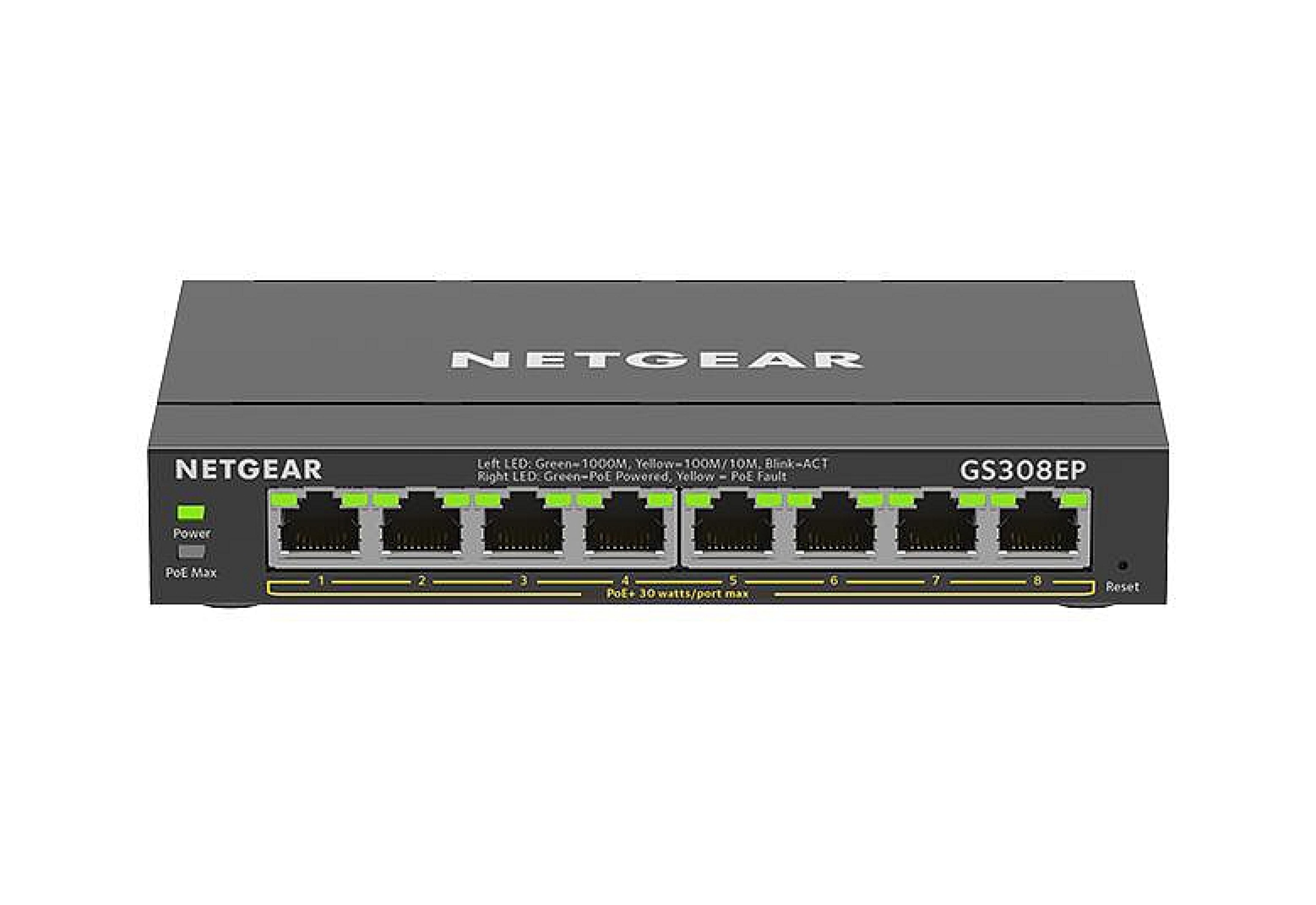 NETGEAR 8 Port GBE PoE Plus Switch