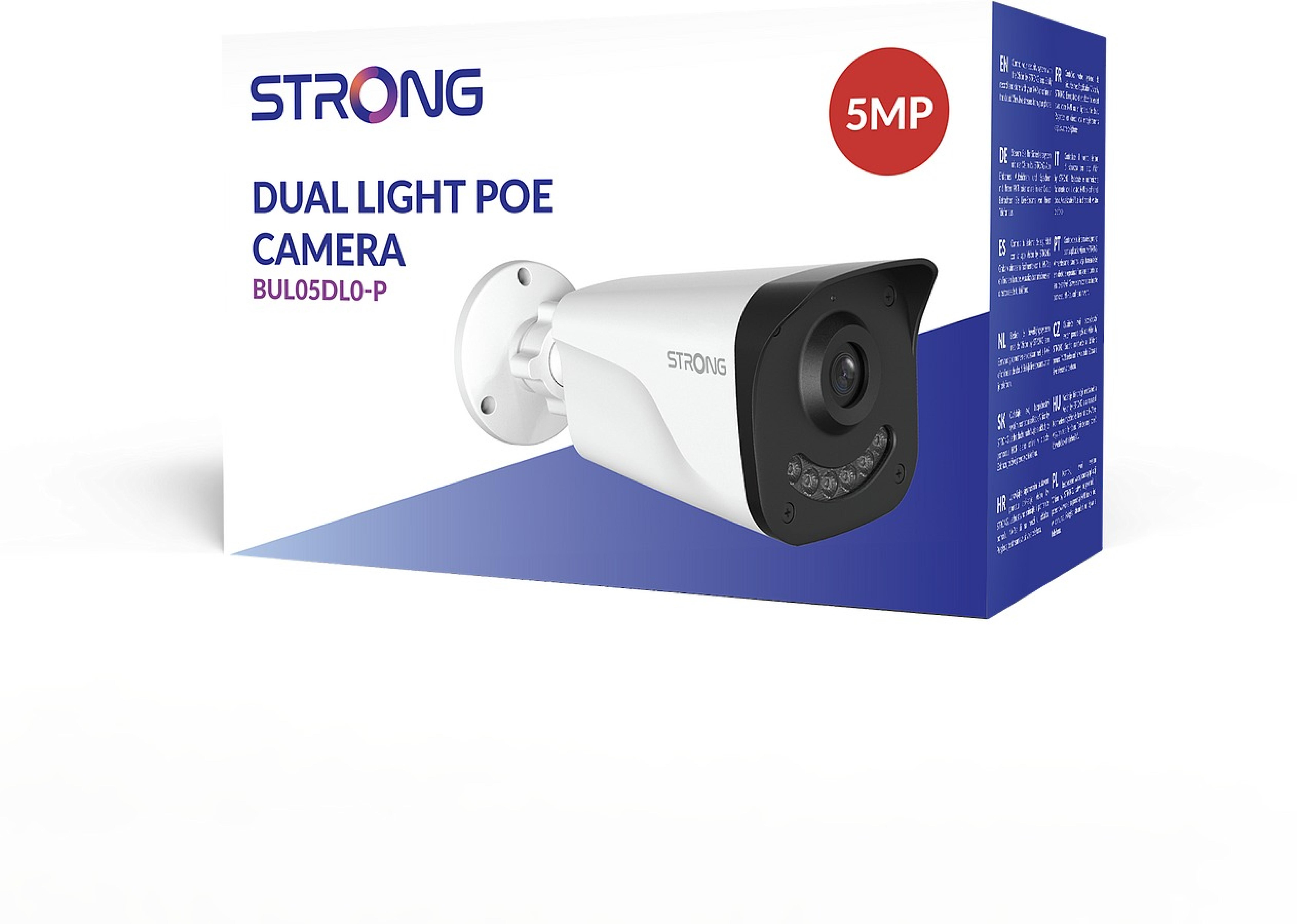STRONG 5MP Dual-Light PoE Außen-Überwachungskamera IP67