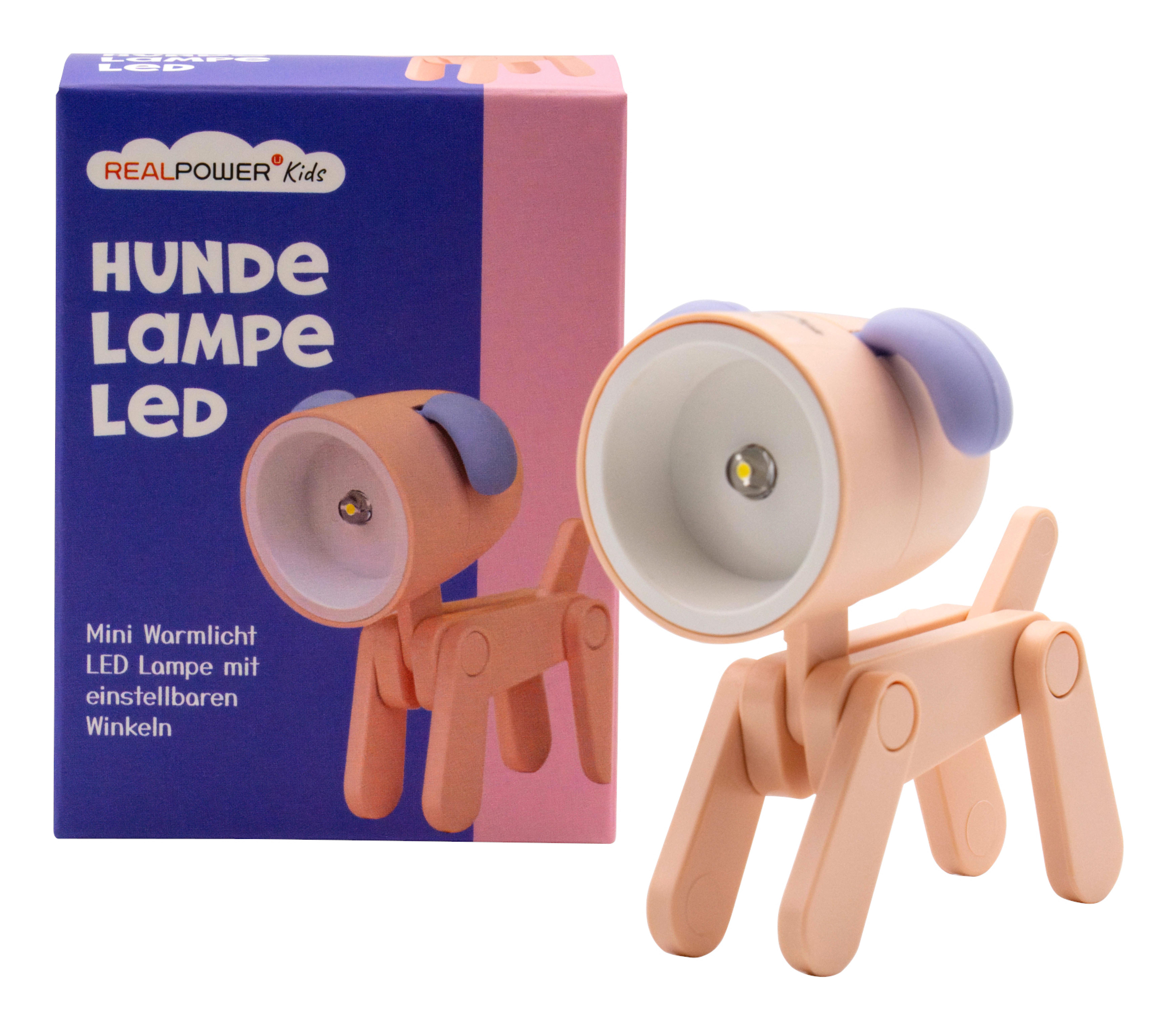 RealPower LED-Tier Taschenlampe Pink dog