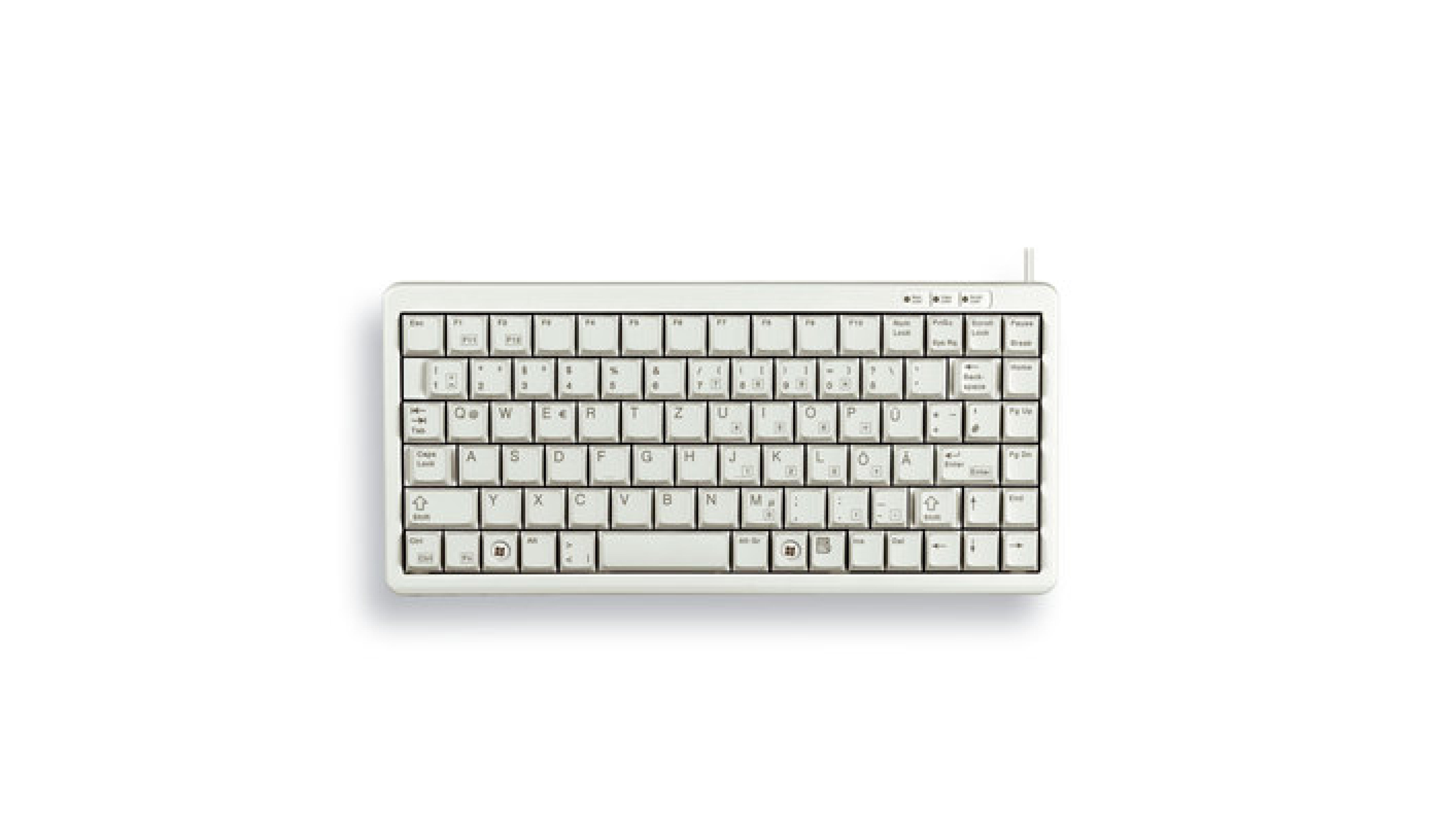 CHERRY ML4100 Tastatur Wired DE MX schwarz TKL 75% hellgrau