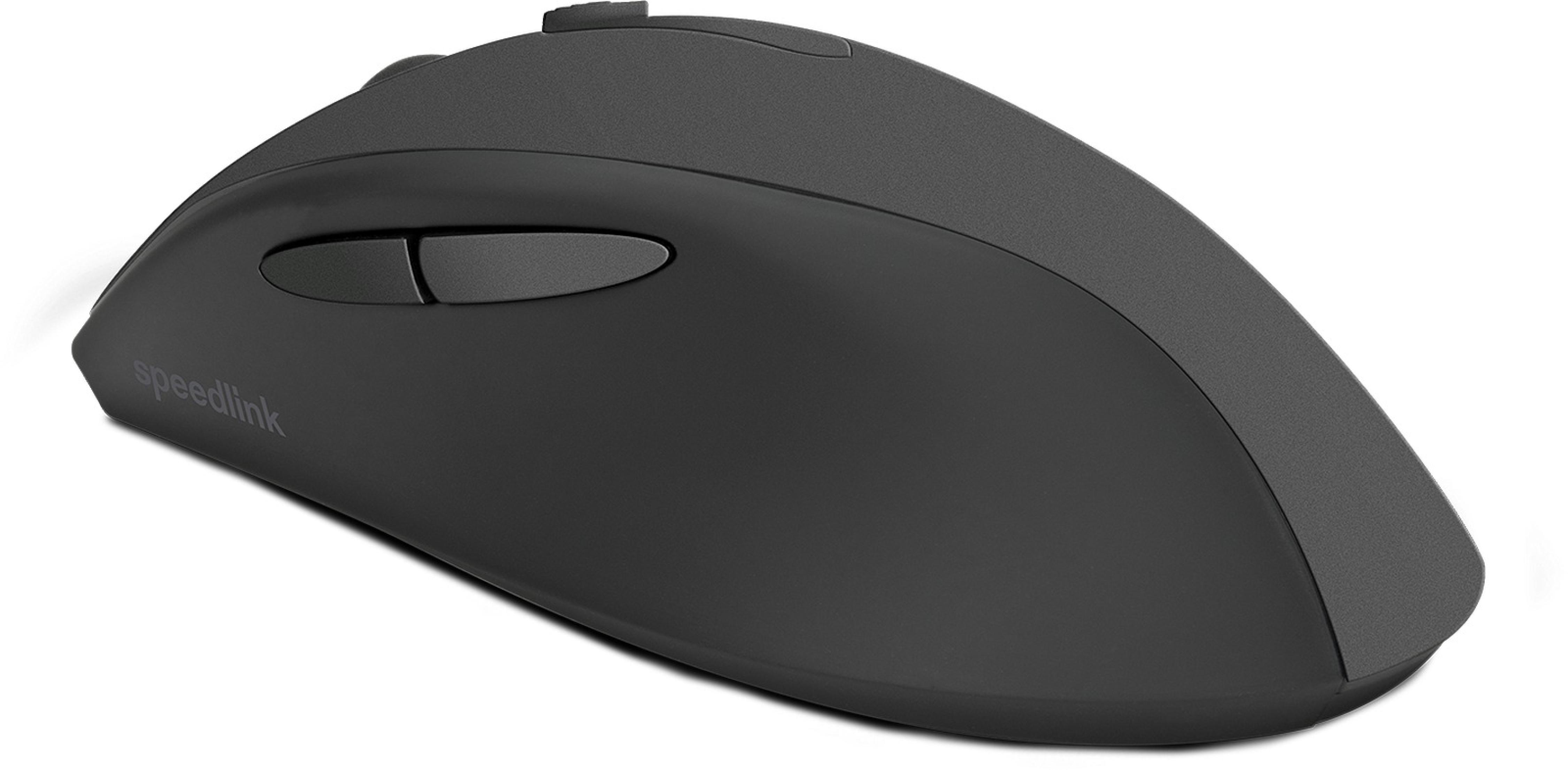 SPEEDLINK AXON Silent  Mouse - Wireless, USB-A/-C, rubber-black