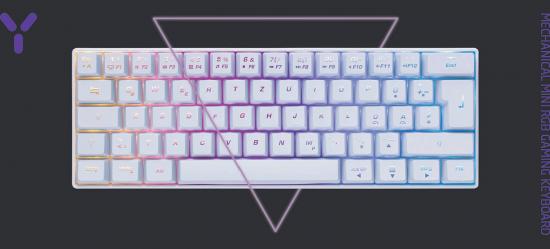 ISY Mechanical Mini Gaming Keyboard RGB white