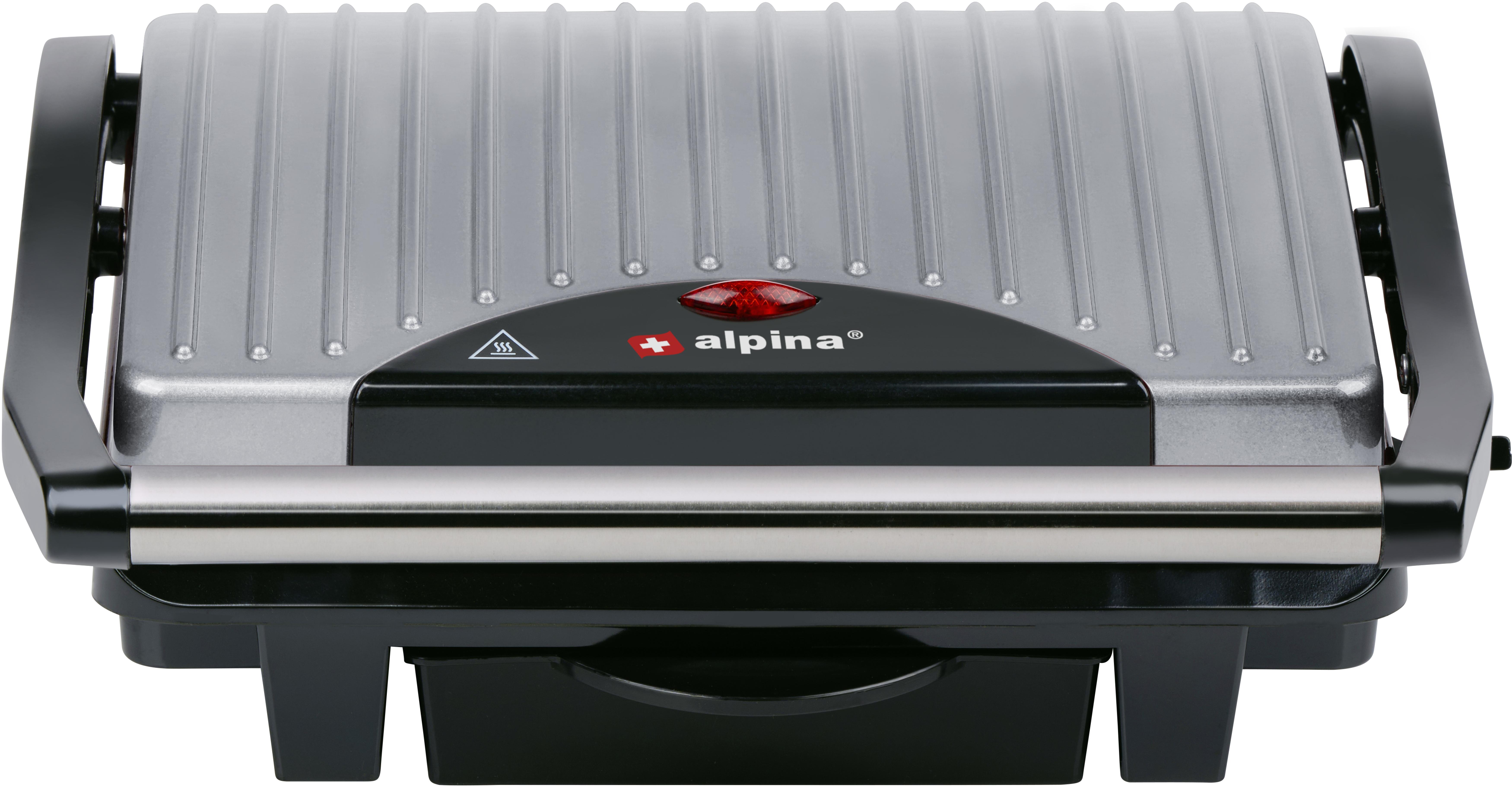ALPINA Kontaktgrill, 230V, 1000W, Silber