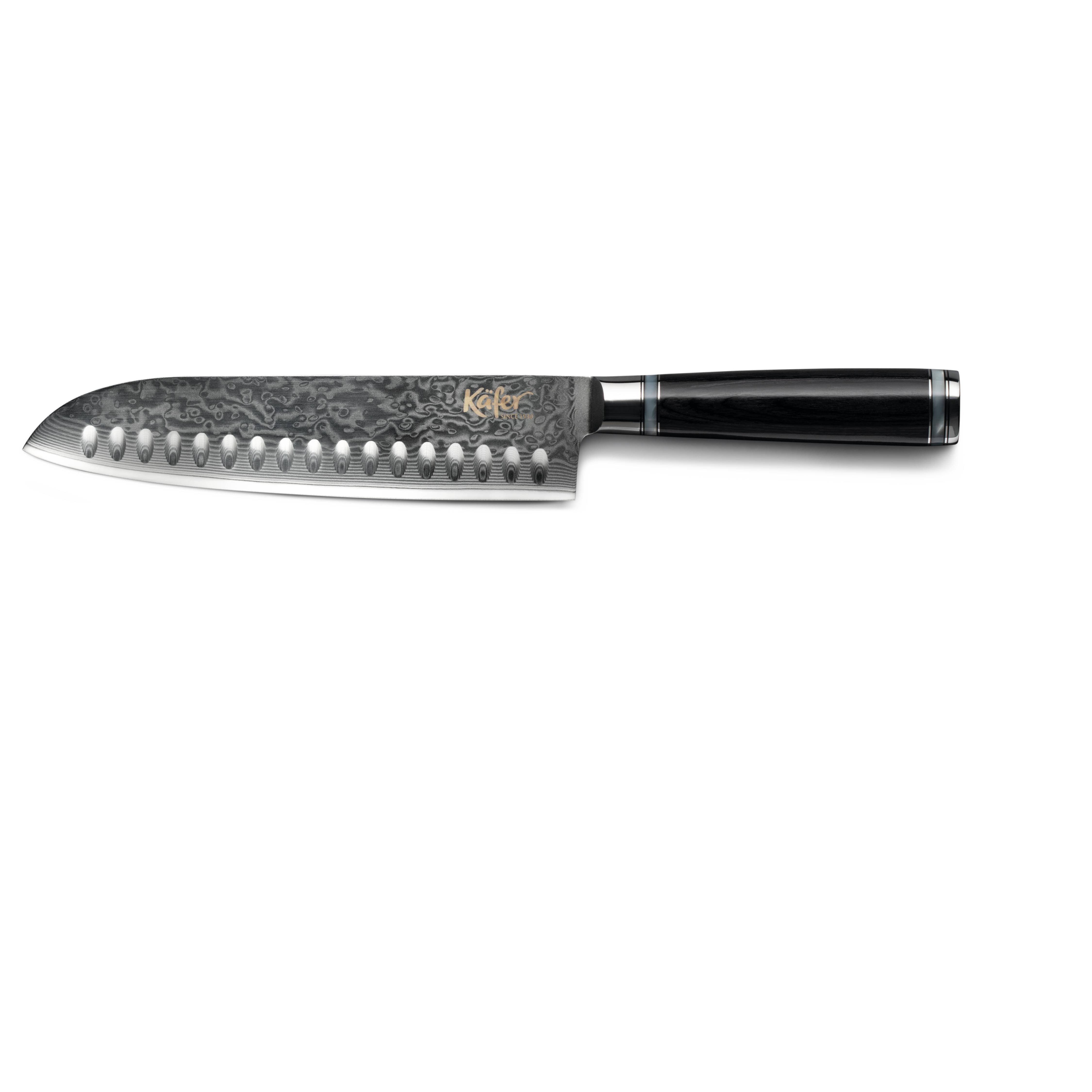 Käfer Damast Santoku Messer Pakka Schwarz 205 mm