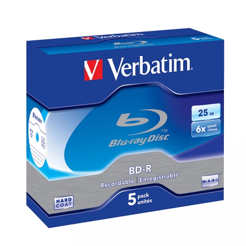 VERBATIM Blu-Ray BD-R SL 25GB 6x 5er JewelCase